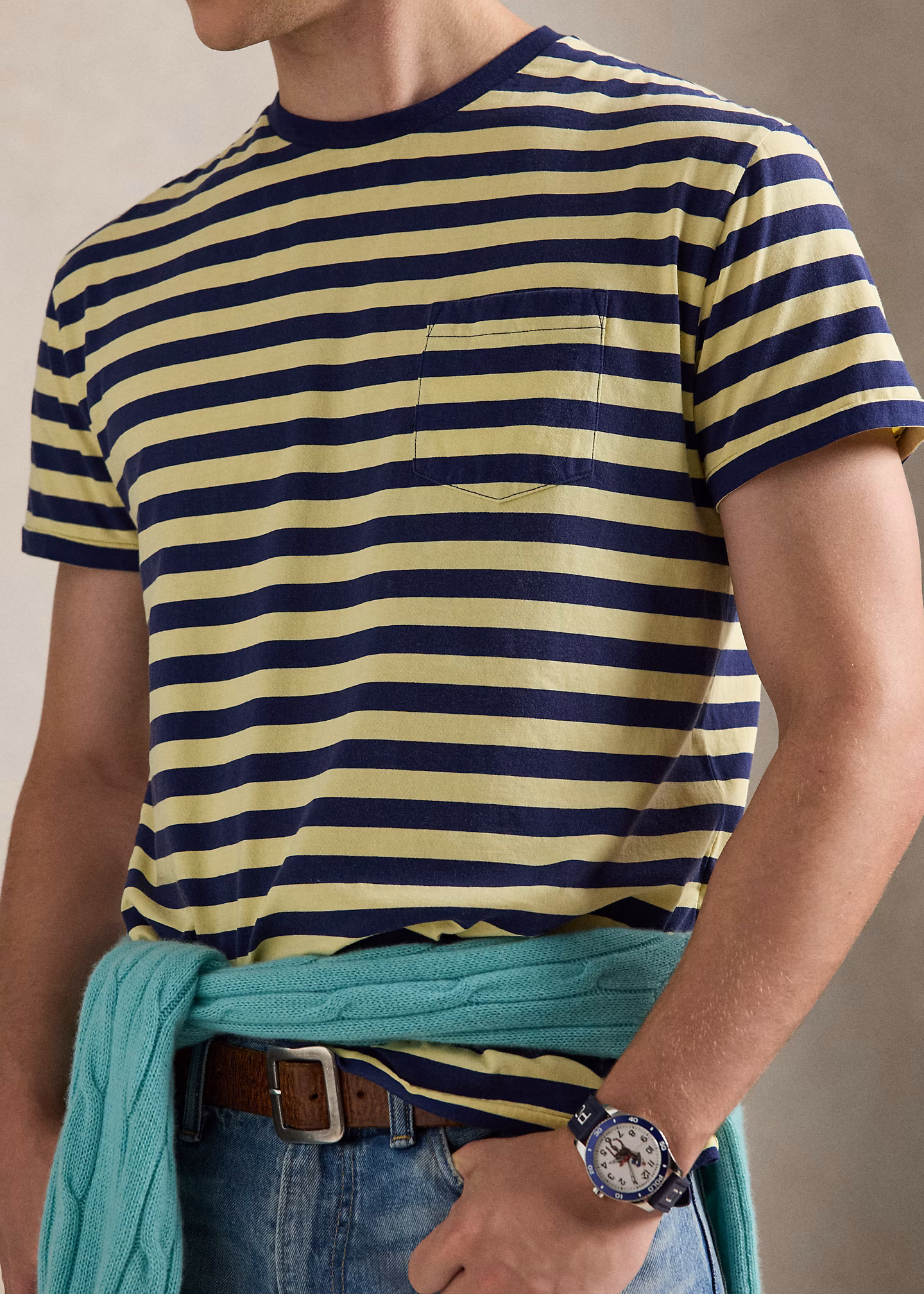 Classic-Fit Jersey-T-Shirt mit Streifen - RALPH LAUREN OUTLET