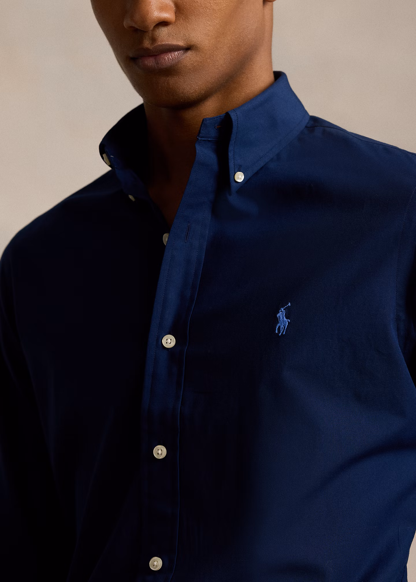 Custom-Fit Hemd aus Stretchpopeline - RALPH LAUREN OUTLET