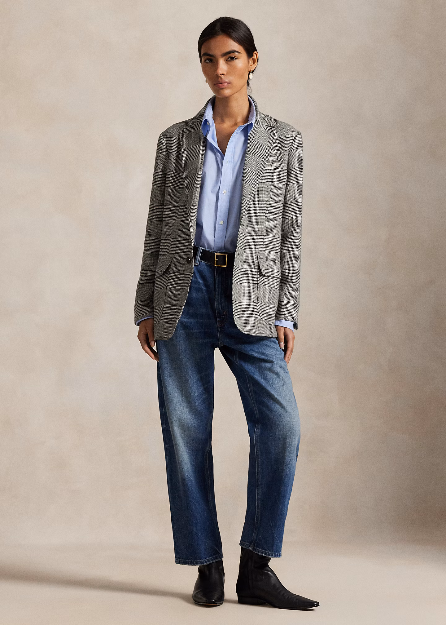 Einreihiger Tweedblazer mit Glencheck - RALPH LAUREN OUTLET