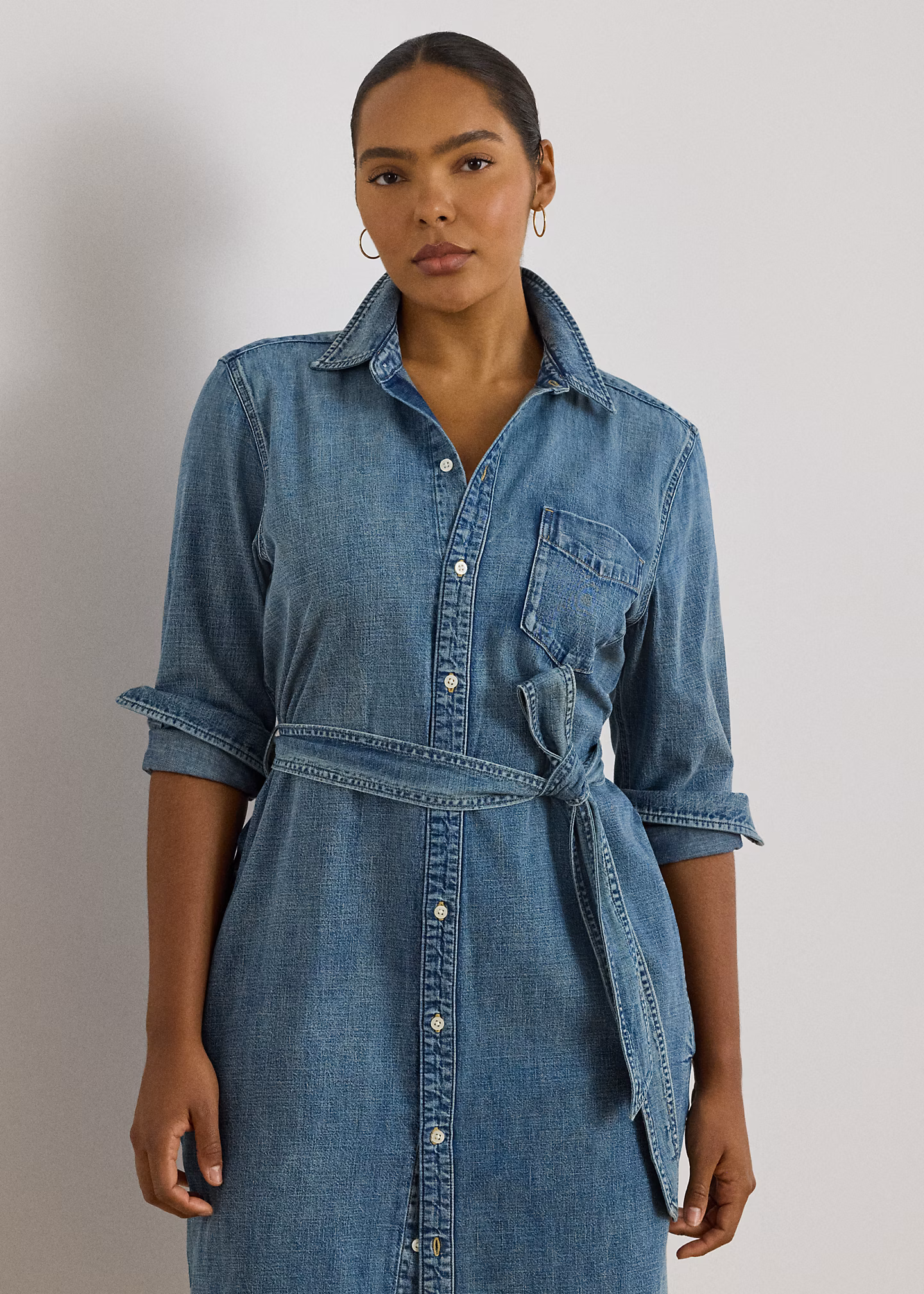 Denim-Hemdkleid mit Gürtel - RALPH LAUREN OUTLET