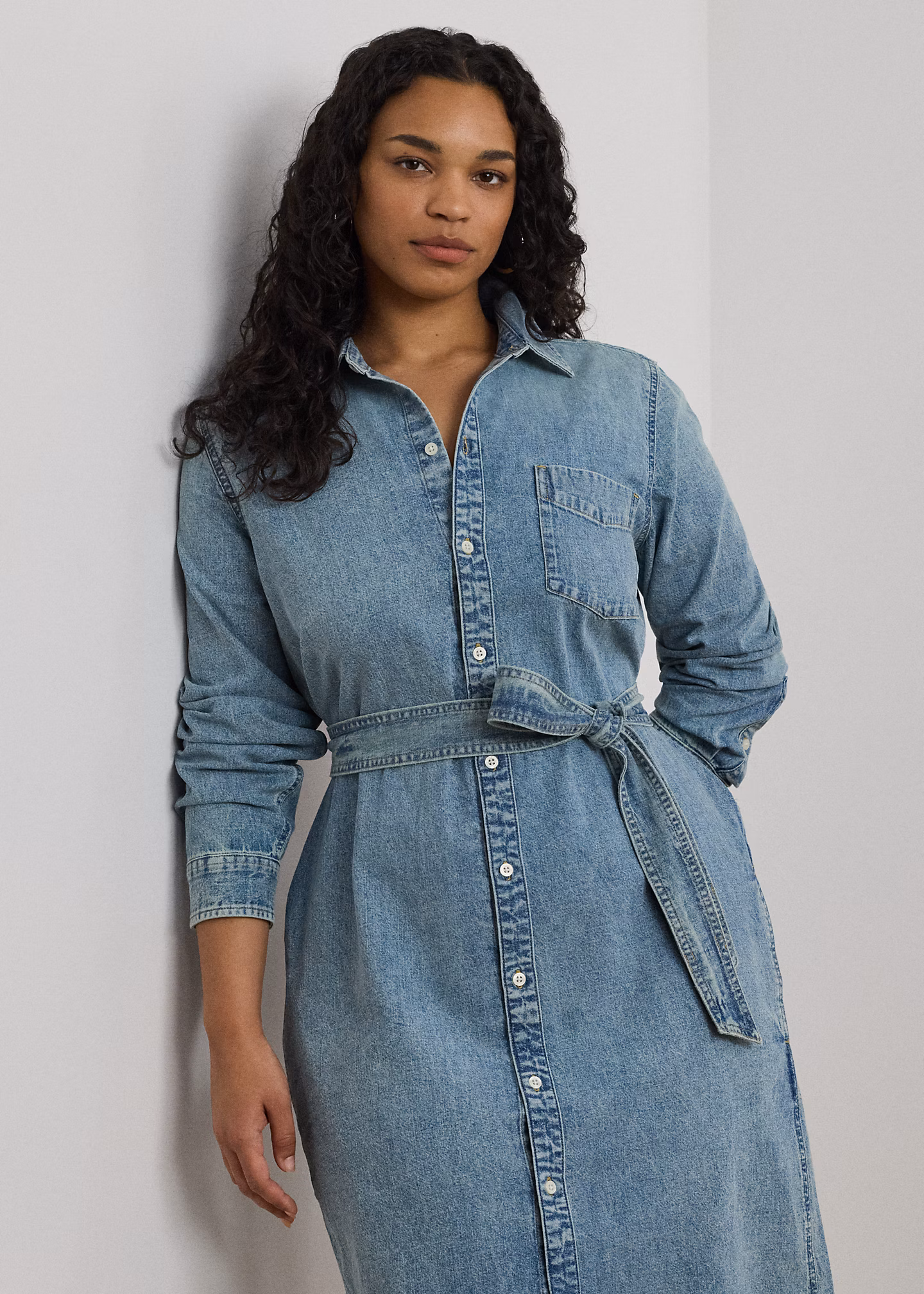 Denim-Hemdkleid mit Gürtel - RALPH LAUREN OUTLET