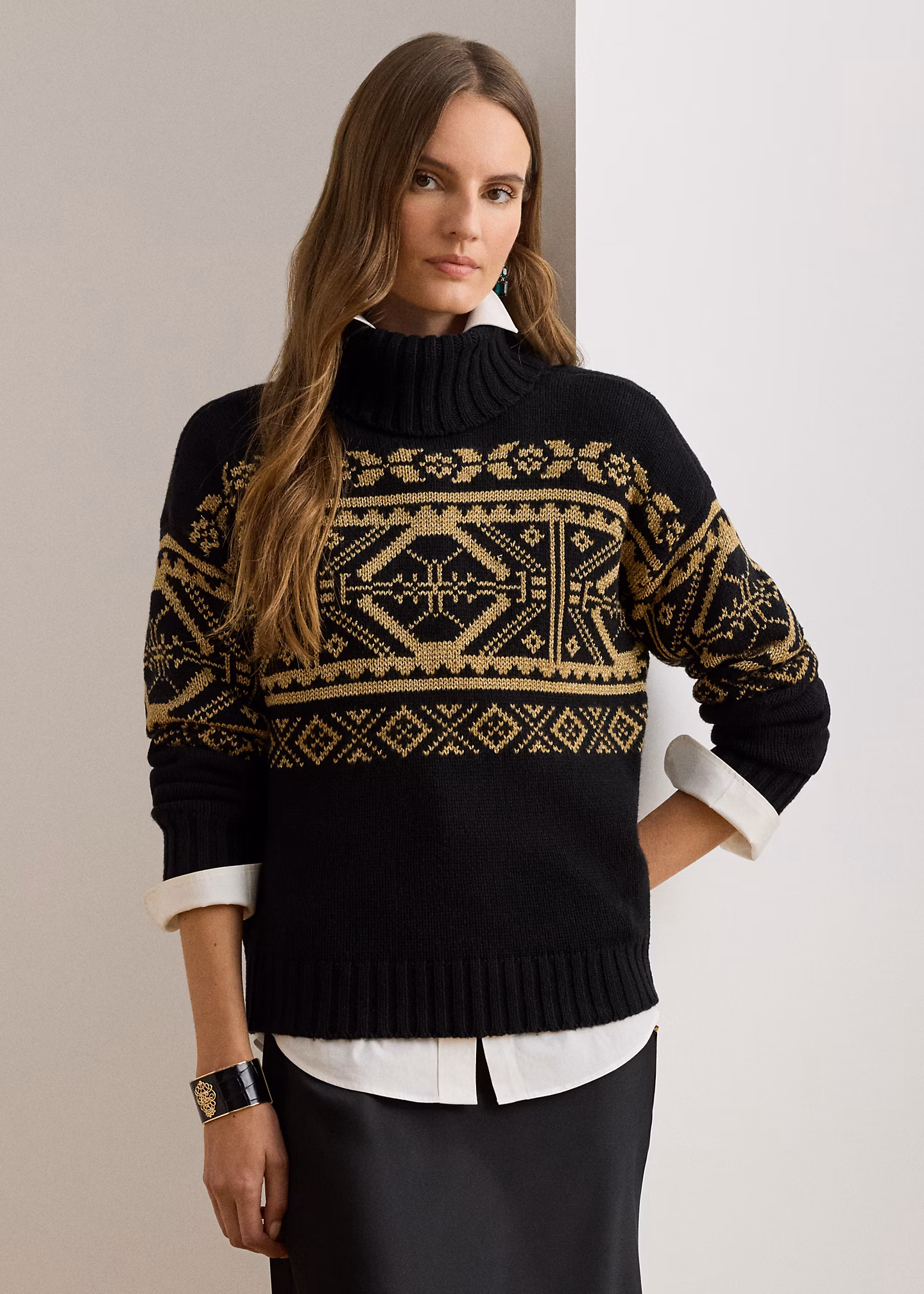 Rollkragenpullover mit Fair-Isle-Muster - RALPH LAUREN OUTLET