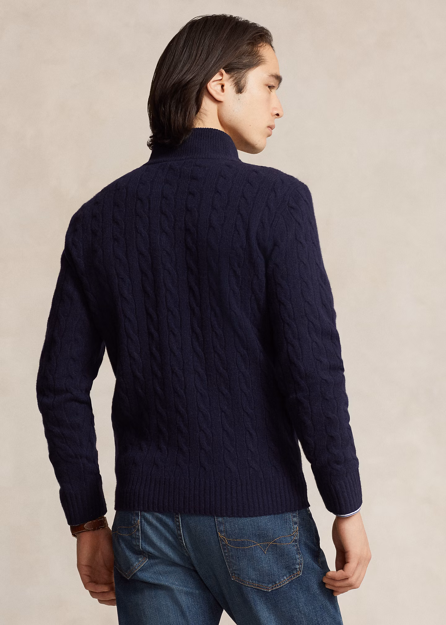 Zopfmusterpullover mit Reißverschluss - RALPH LAUREN OUTLET