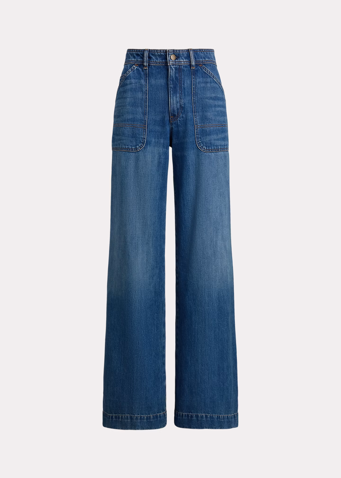 Jeans mit hoher Leibhöhe und weitem Bein - RALPH LAUREN OUTLET