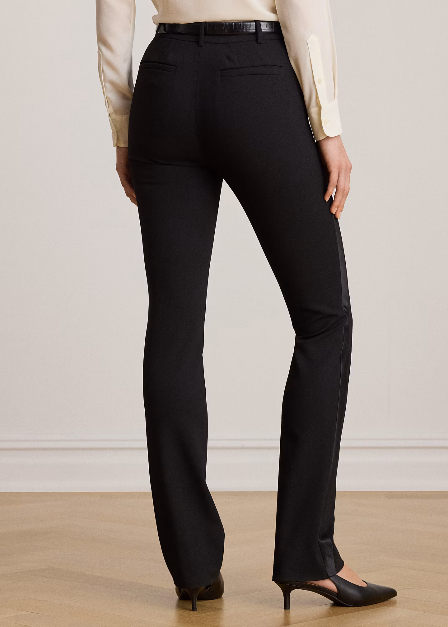 Crêpe-Hose mit Satinbesatz - RALPH LAUREN OUTLET