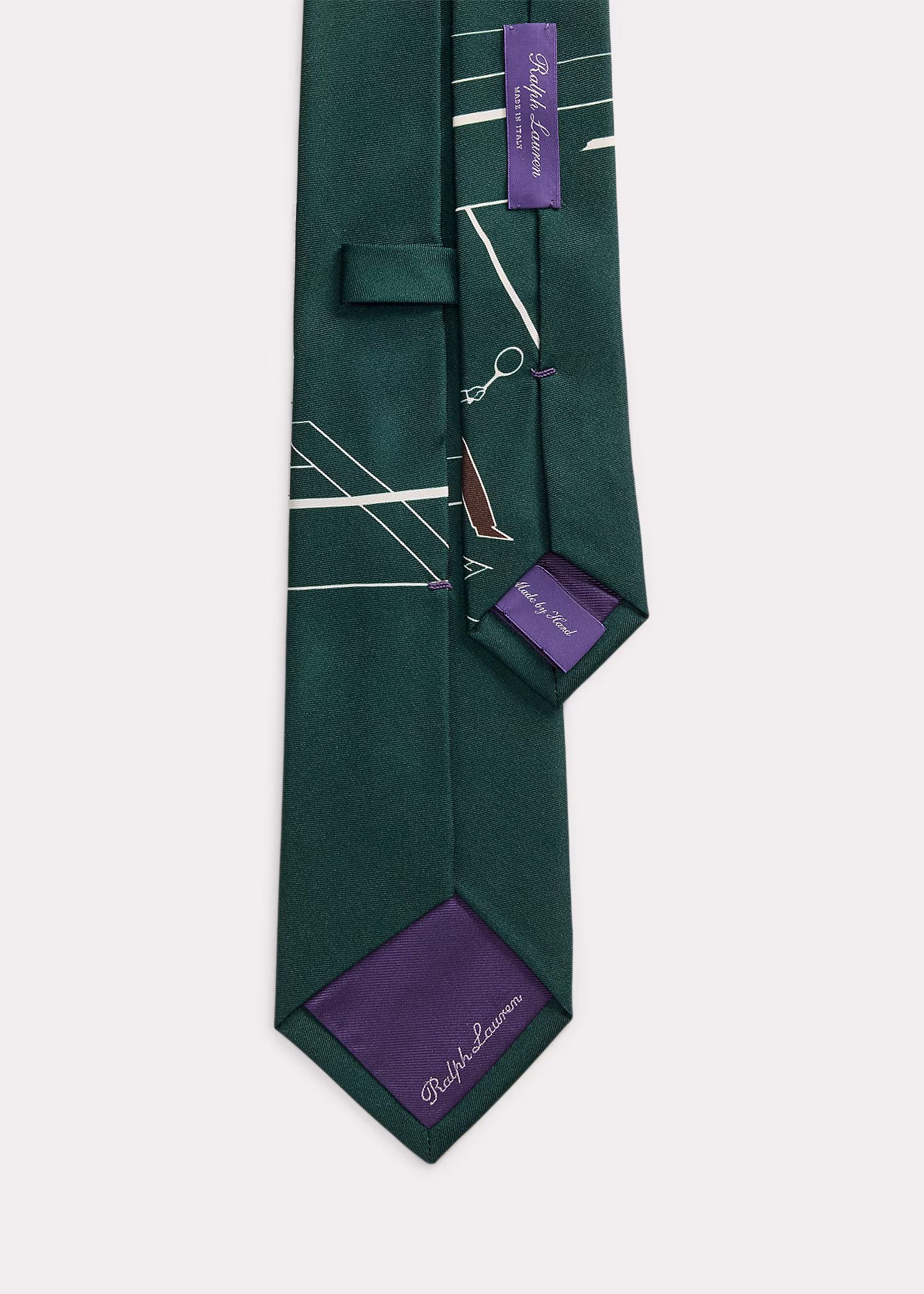 Seidenkrawatte mit Tennisdruck - RALPH LAUREN OUTLET