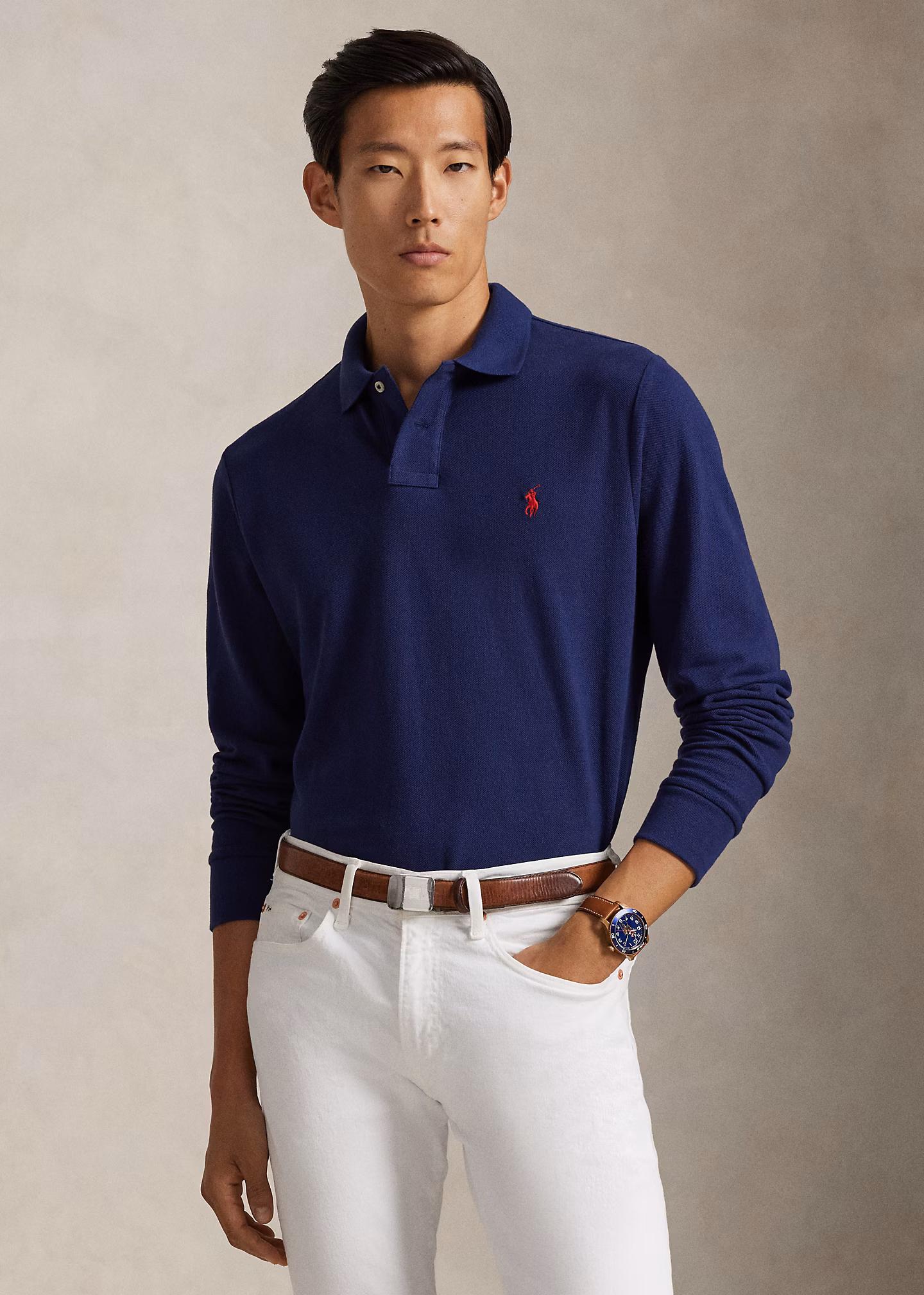 Custom-Slim-Fit Piqué-Poloshirt - RALPH LAUREN OUTLET