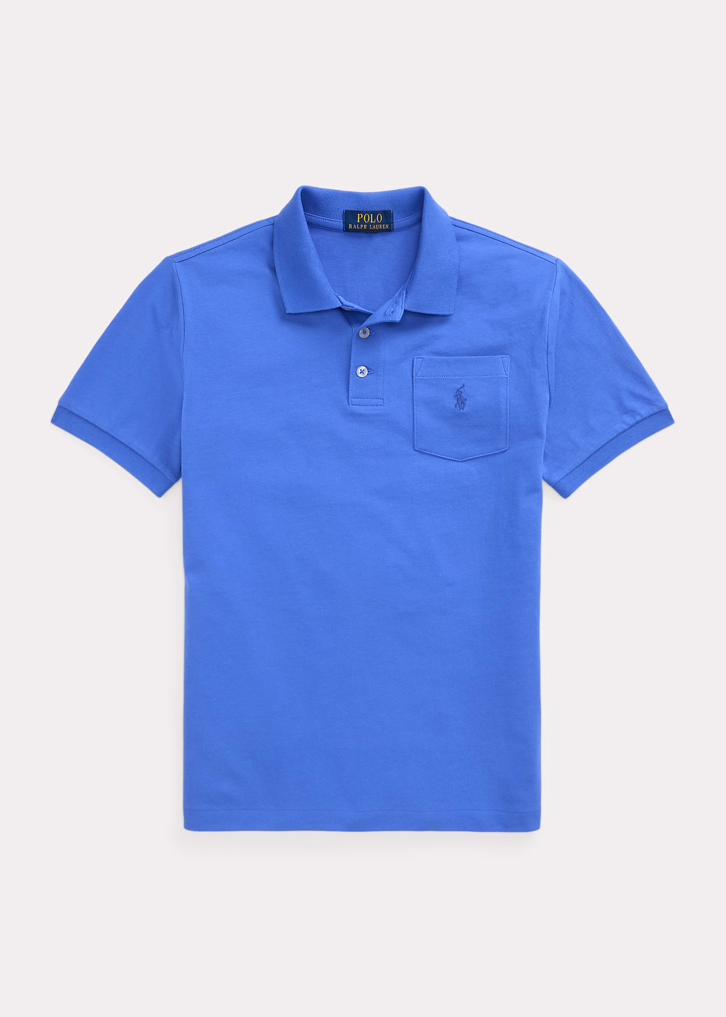 Baumwolljersey-Poloshirt mit Tasche - RALPH LAUREN OUTLET
