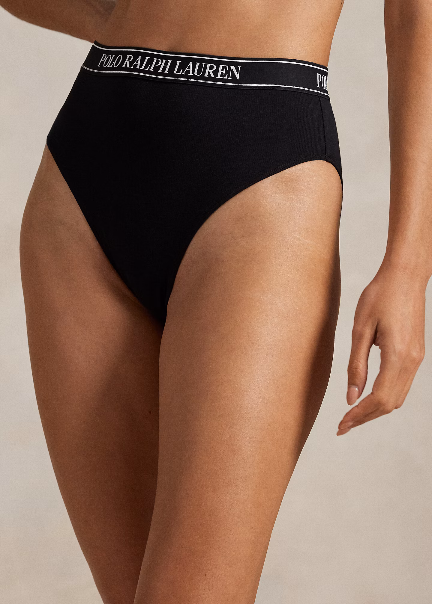 Tanga mit hoher Leibhöhe und Logo - RALPH LAUREN OUTLET