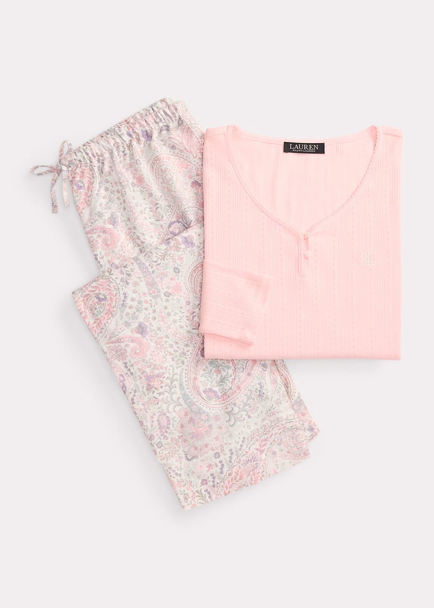Henley-Pyjama mit Paisley-Motiv - RALPH LAUREN OUTLET
