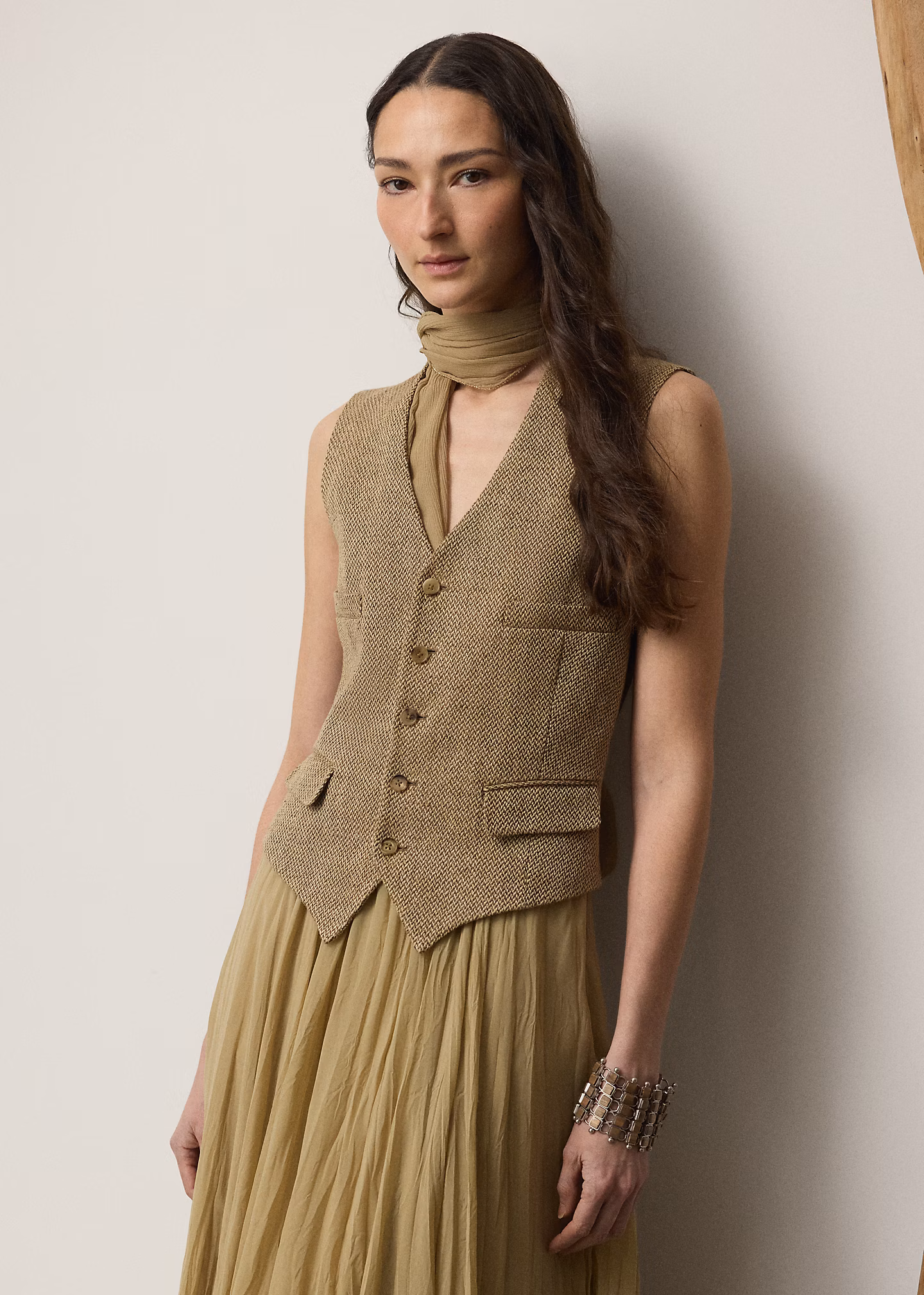 Weste Holland aus Gerstenkorn-Tweed - RALPH LAUREN OUTLET