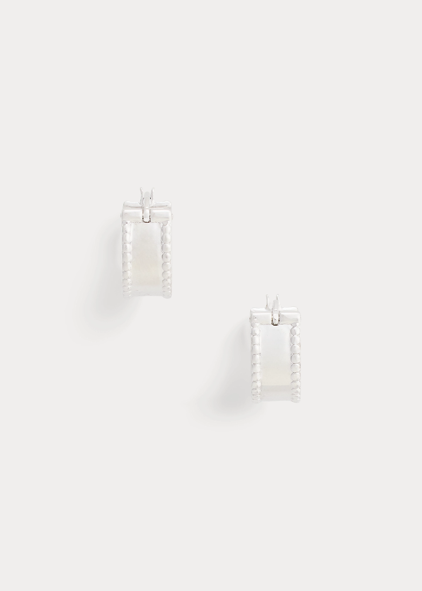 Sterling Silver Textured Hoop Earrings - RALPH LAUREN OUTLET