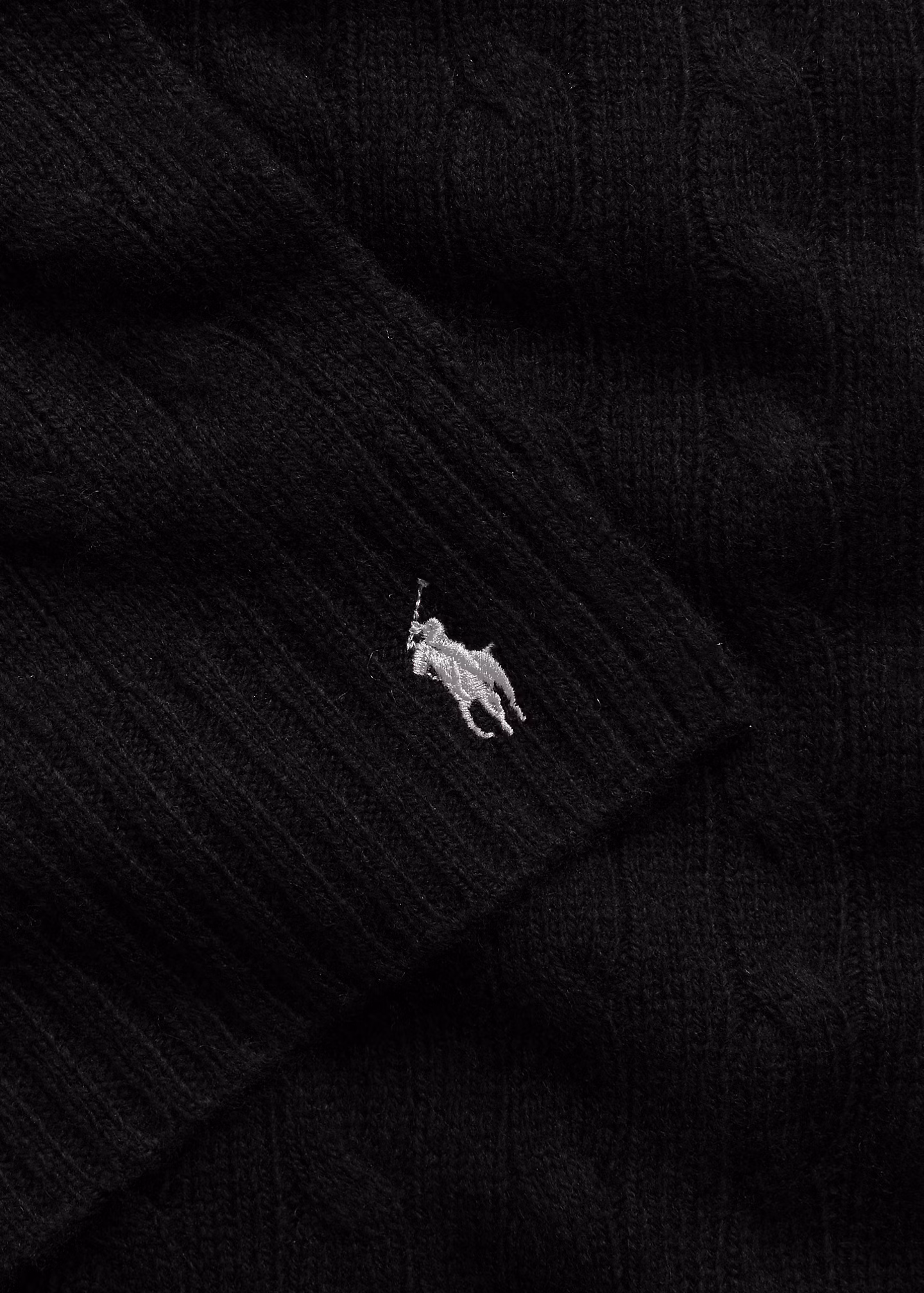 Woll-Kaschmir-Schal mit Zopfmuster - RALPH LAUREN OUTLET