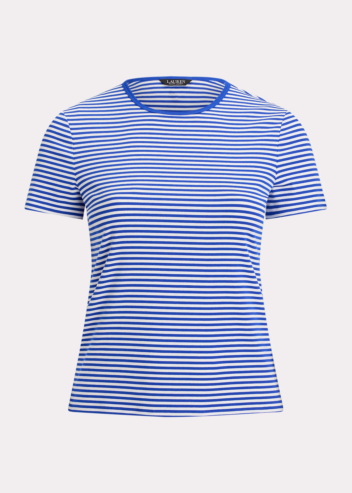 Gestreiftes Rundhals-T-Shirt mit Stretch - RALPH LAUREN OUTLET