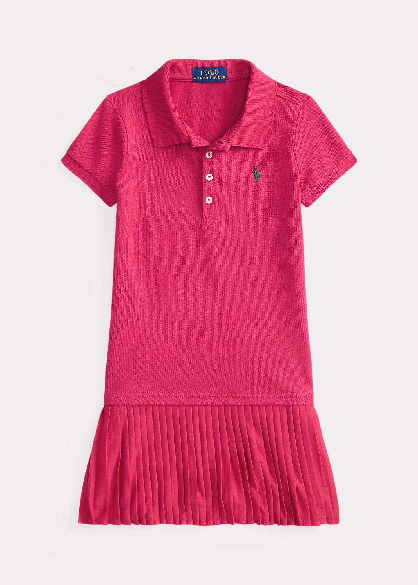 Polo-Faltenkleid aus Stretchpiqué - RALPH LAUREN OUTLET