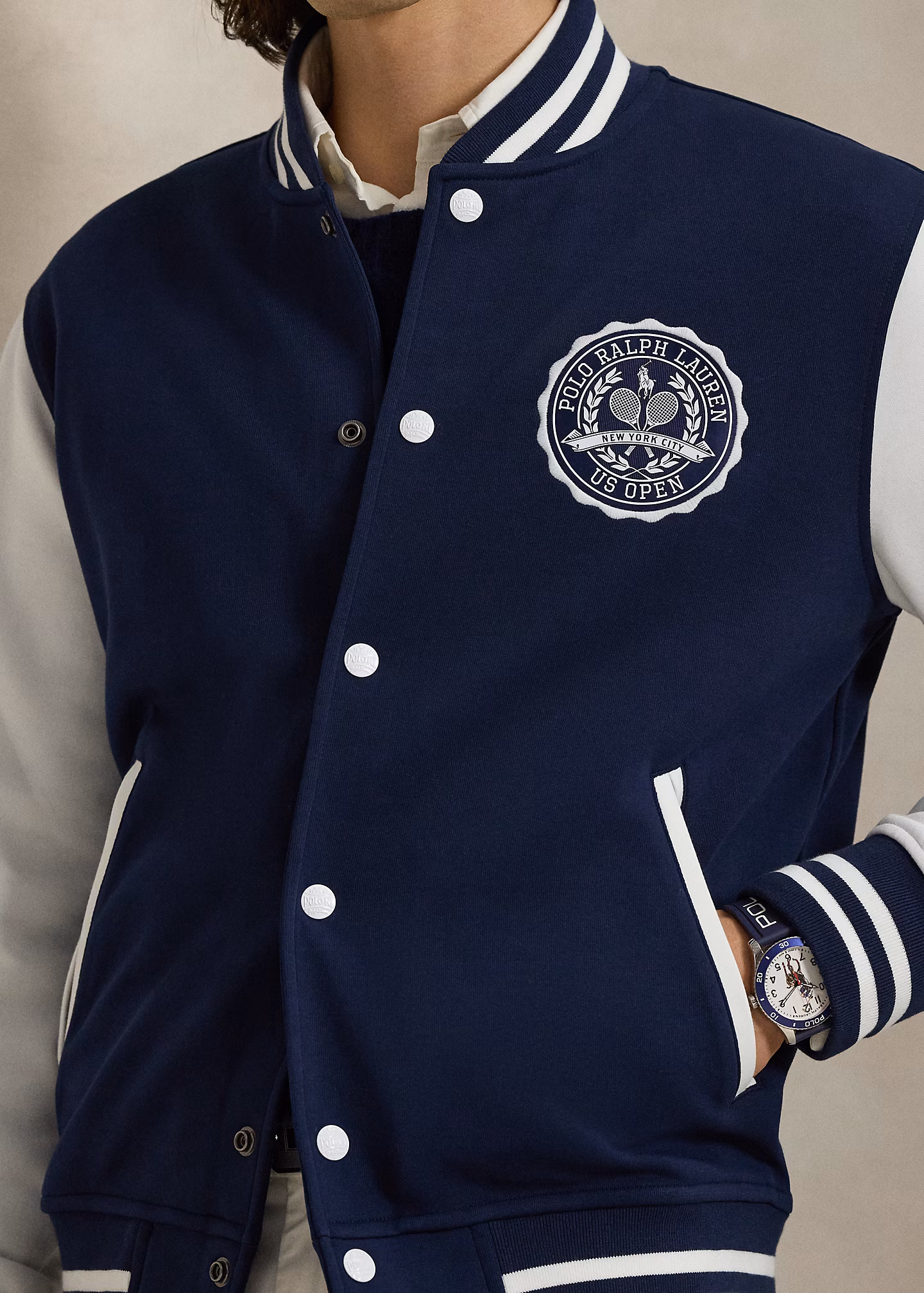 Doppellagige Jacke US Open mit Wappen - RALPH LAUREN OUTLET
