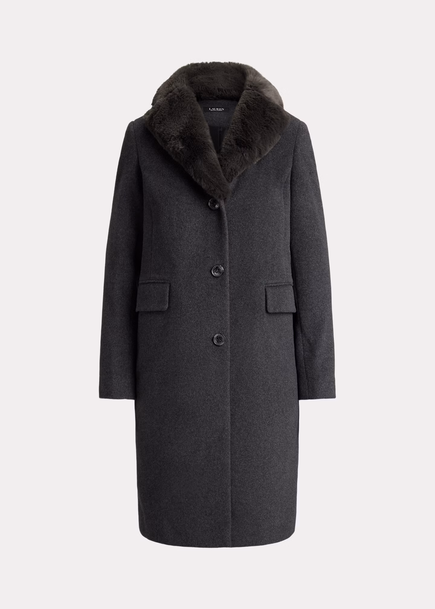 Seemannsmantel mit Wolle und Kunstpelz - RALPH LAUREN OUTLET