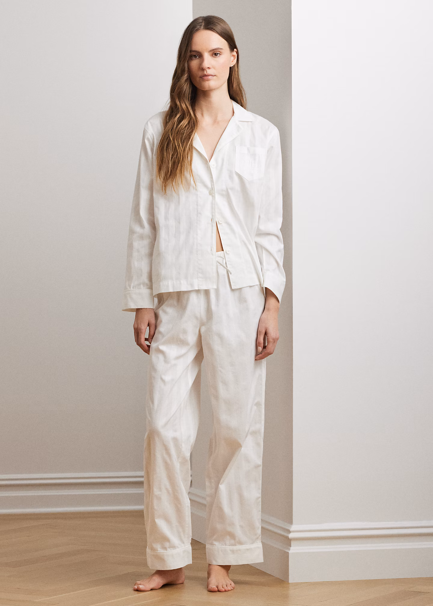 Baumwoll-Pyjama mit Schattenstreifen - RALPH LAUREN OUTLET