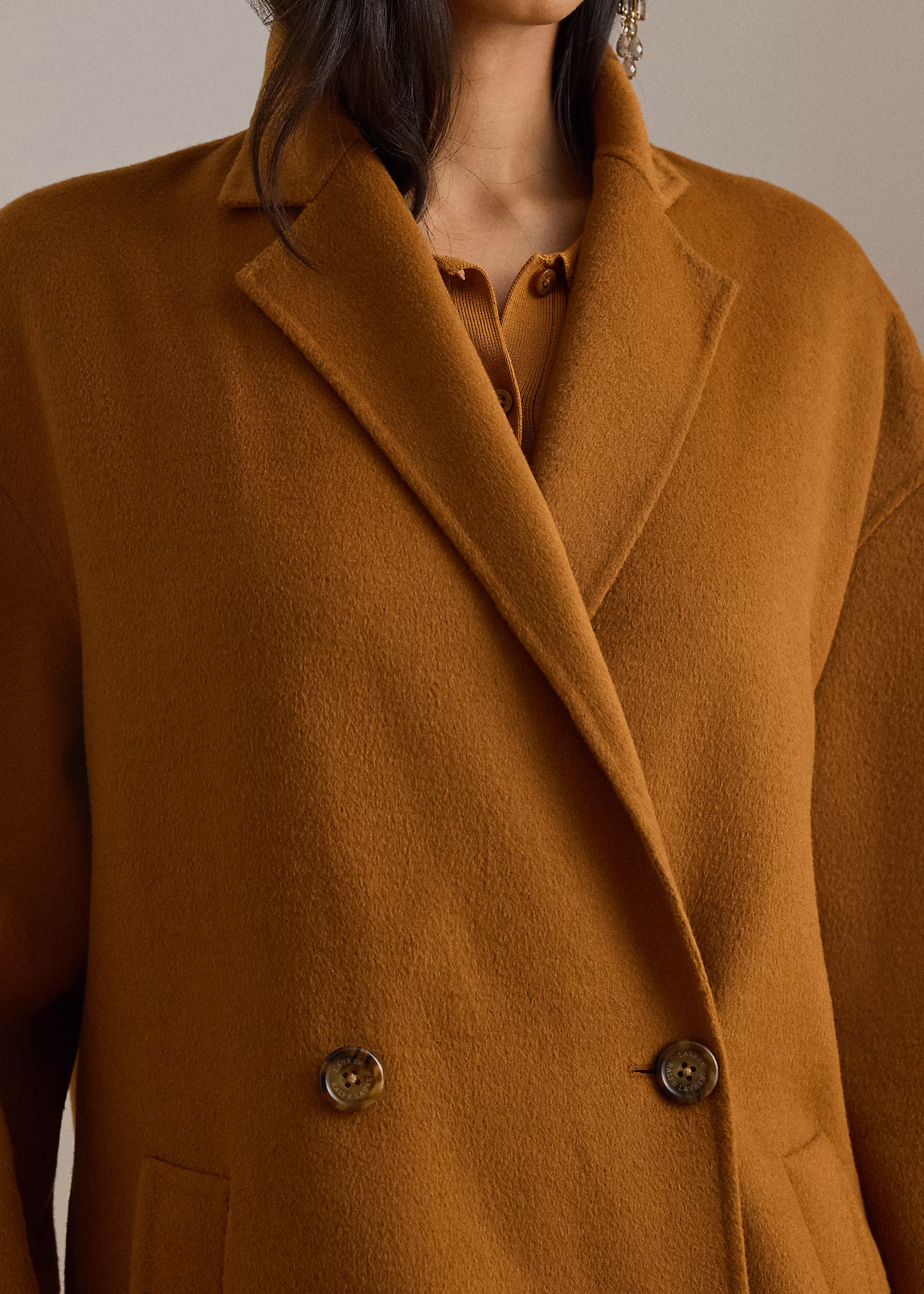 Zweireihiger Kokon-Mantel mit Wolle - RALPH LAUREN OUTLET