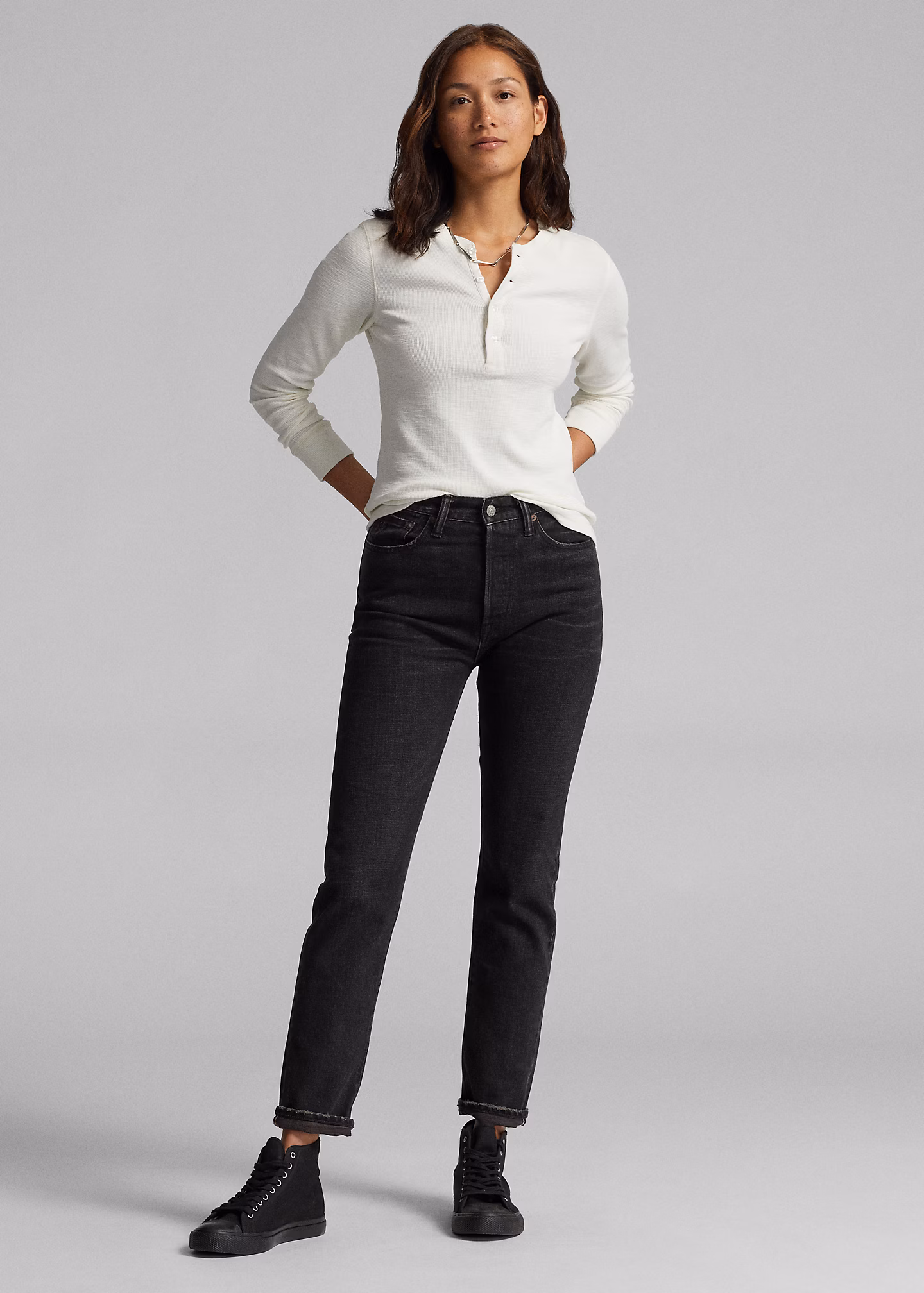 Waffelpiqué-Henley - RALPH LAUREN OUTLET