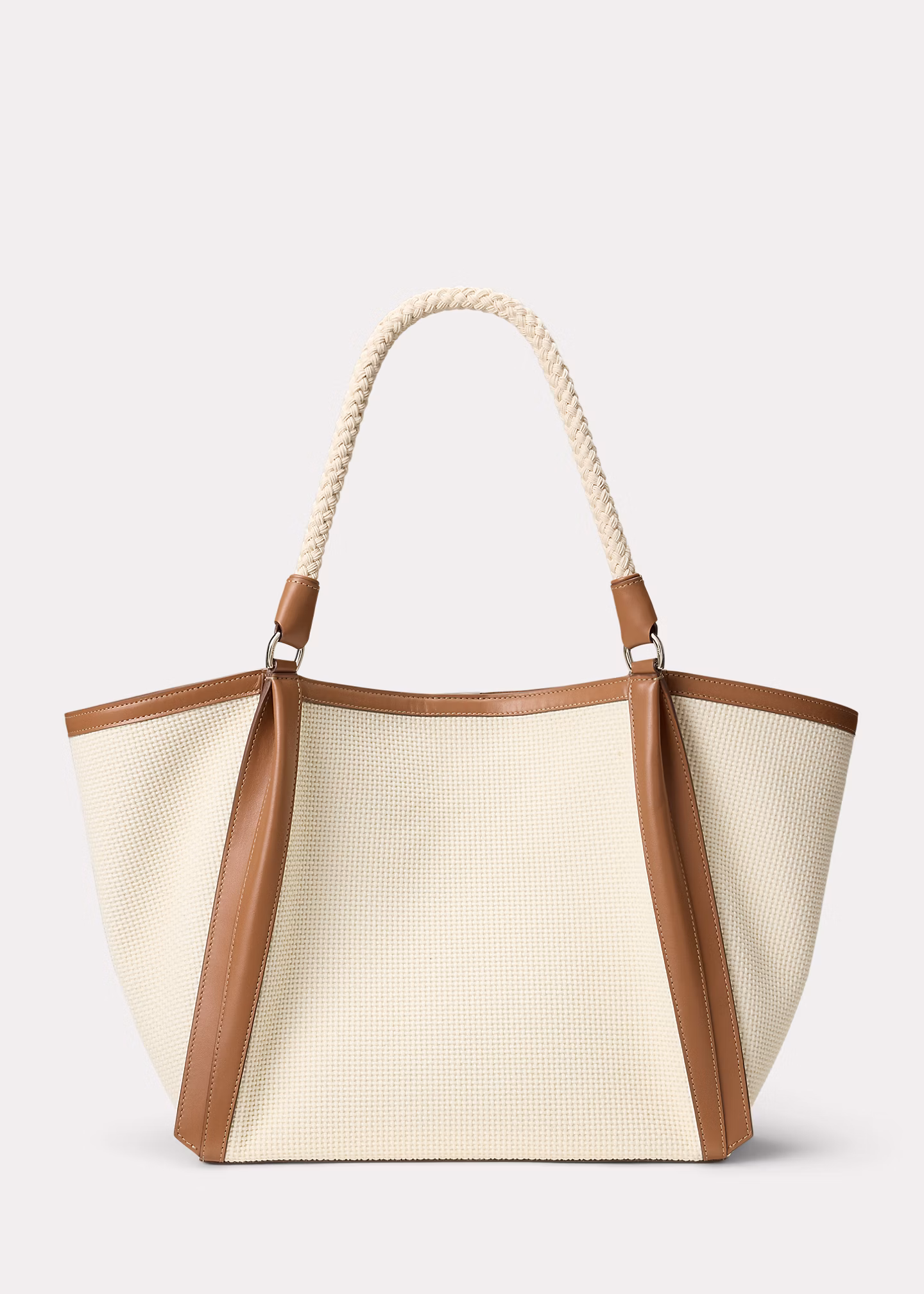 Tragetasche RL 888 mit Kalbslederbesatz - RALPH LAUREN OUTLET