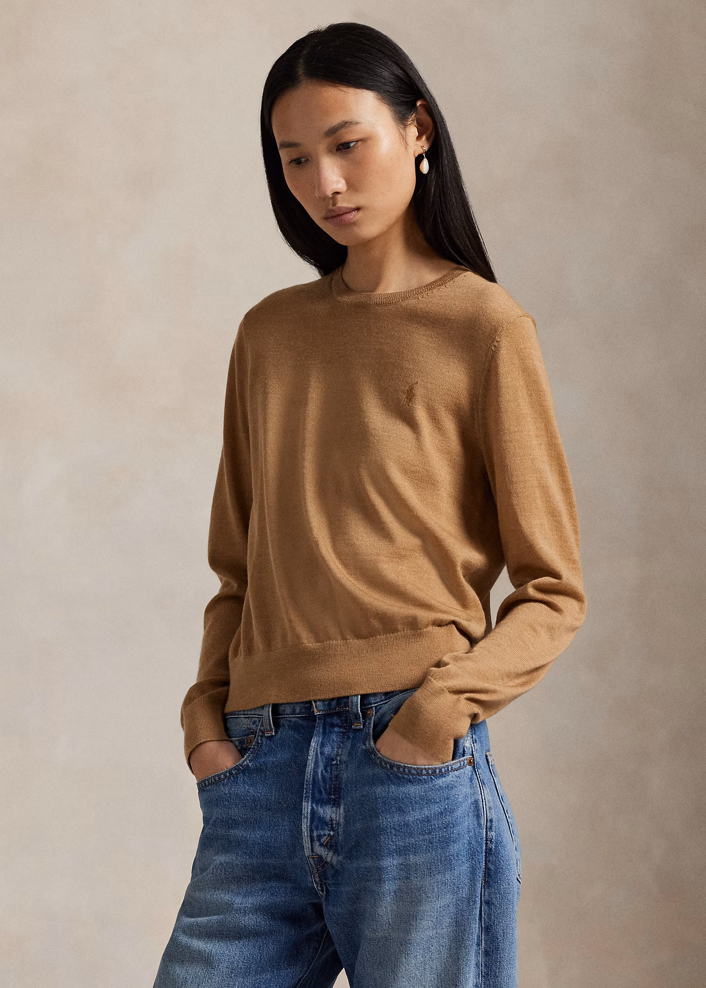 Wollpullover mit Rundhalsausschnitt - RALPH LAUREN OUTLET