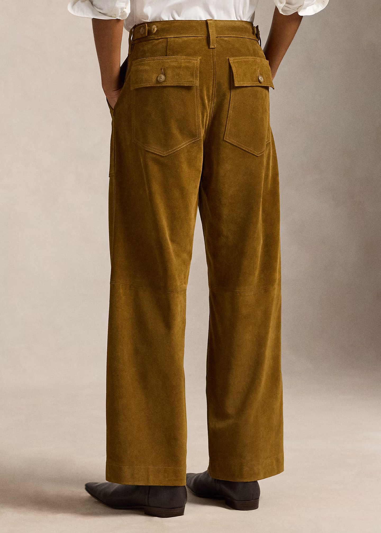 7/8-Wildlederhose Ricky mit weitem Bein - RALPH LAUREN OUTLET