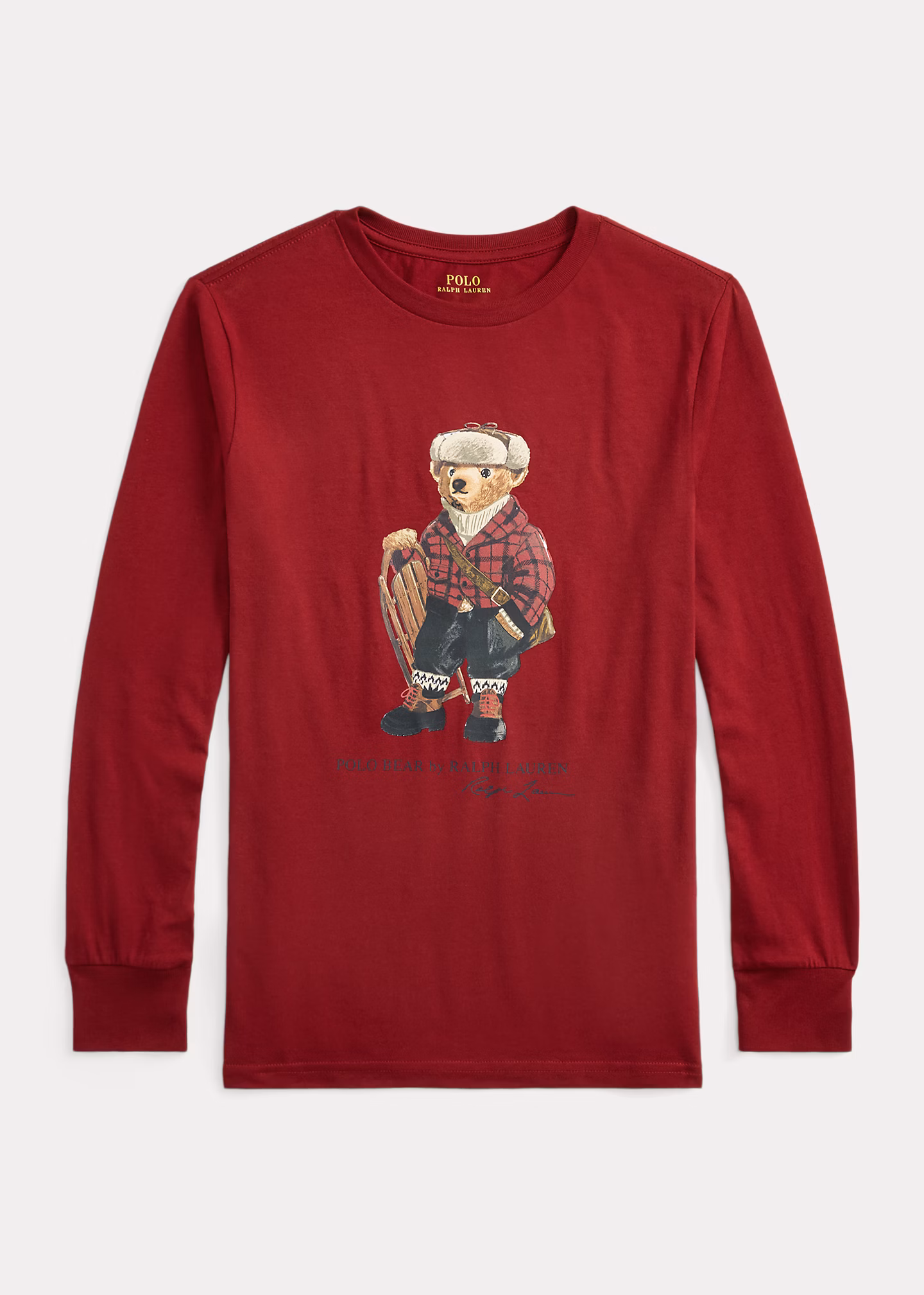 Langarm-T-Shirt mit Polo Bear - RALPH LAUREN OUTLET
