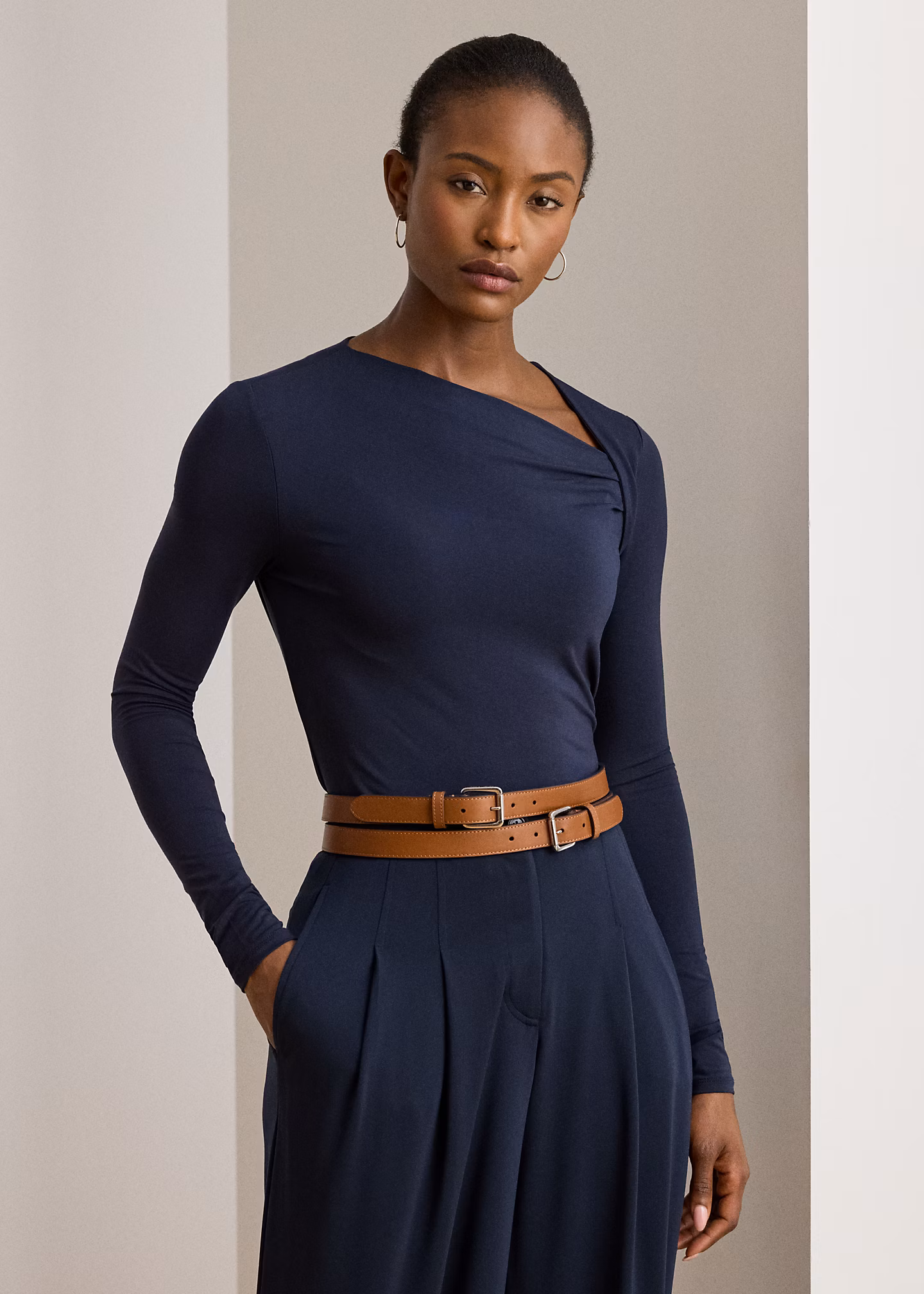 Asymmetrisches Stretchjersey-Oberteil - RALPH LAUREN OUTLET