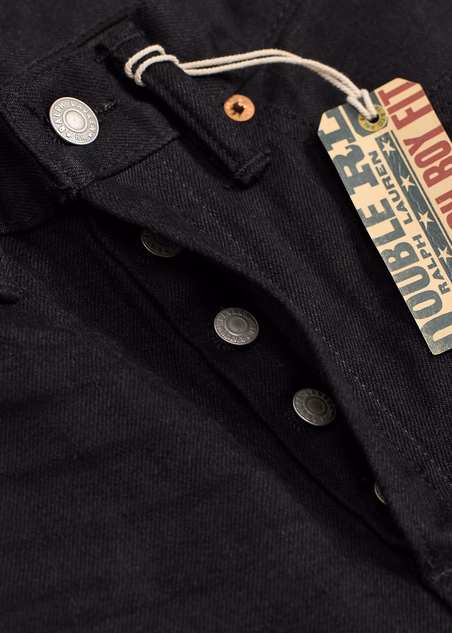 Boy-Fit Selvedge-Jeans in Schwarz - RALPH LAUREN OUTLET