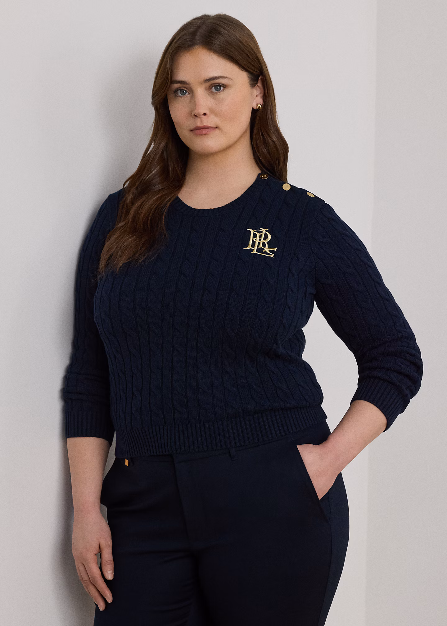 Baumwollpullover mit Zopfmuster - RALPH LAUREN OUTLET