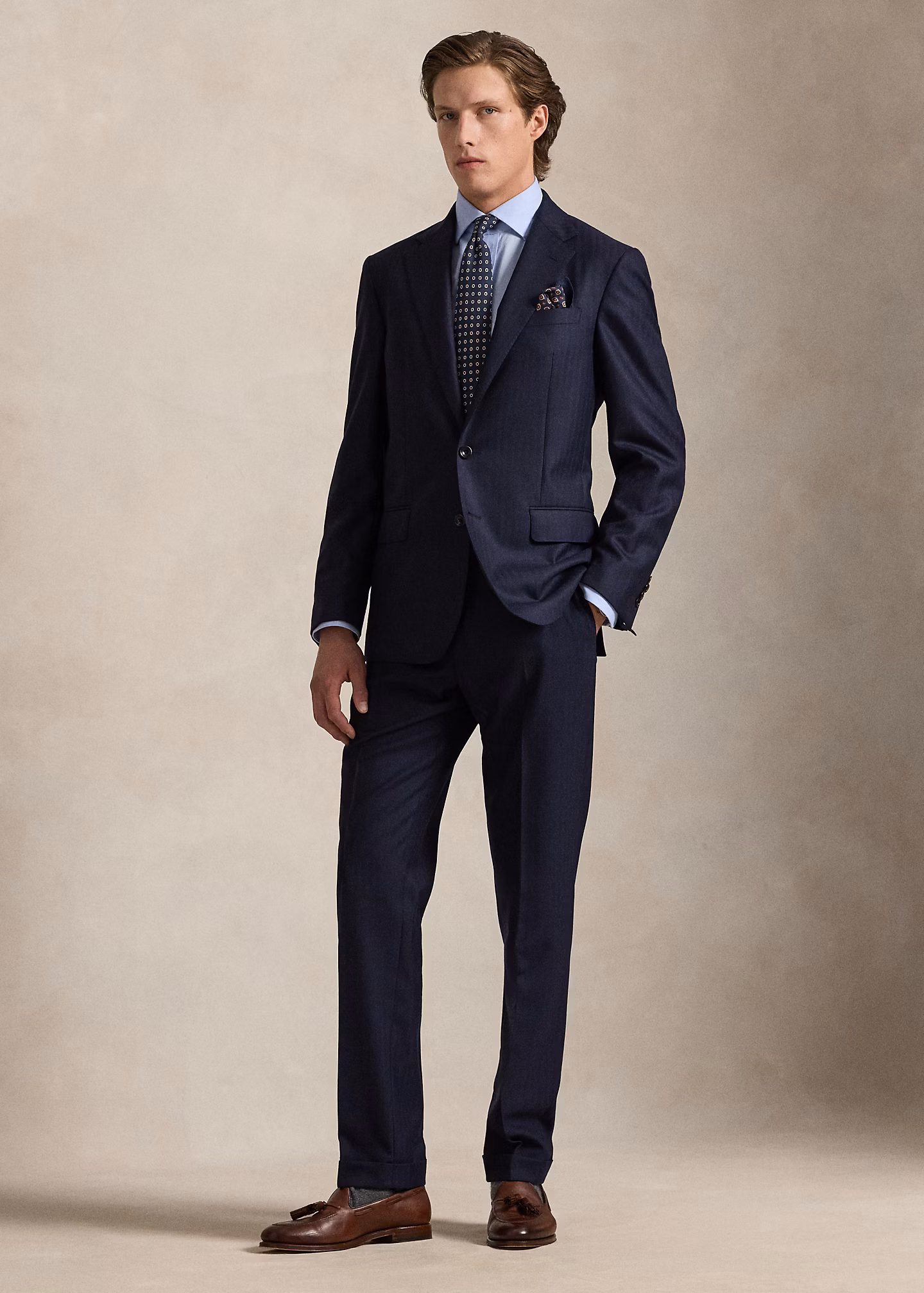Tailored-Fit Polo-Anzug mit Fischgrat - RALPH LAUREN OUTLET