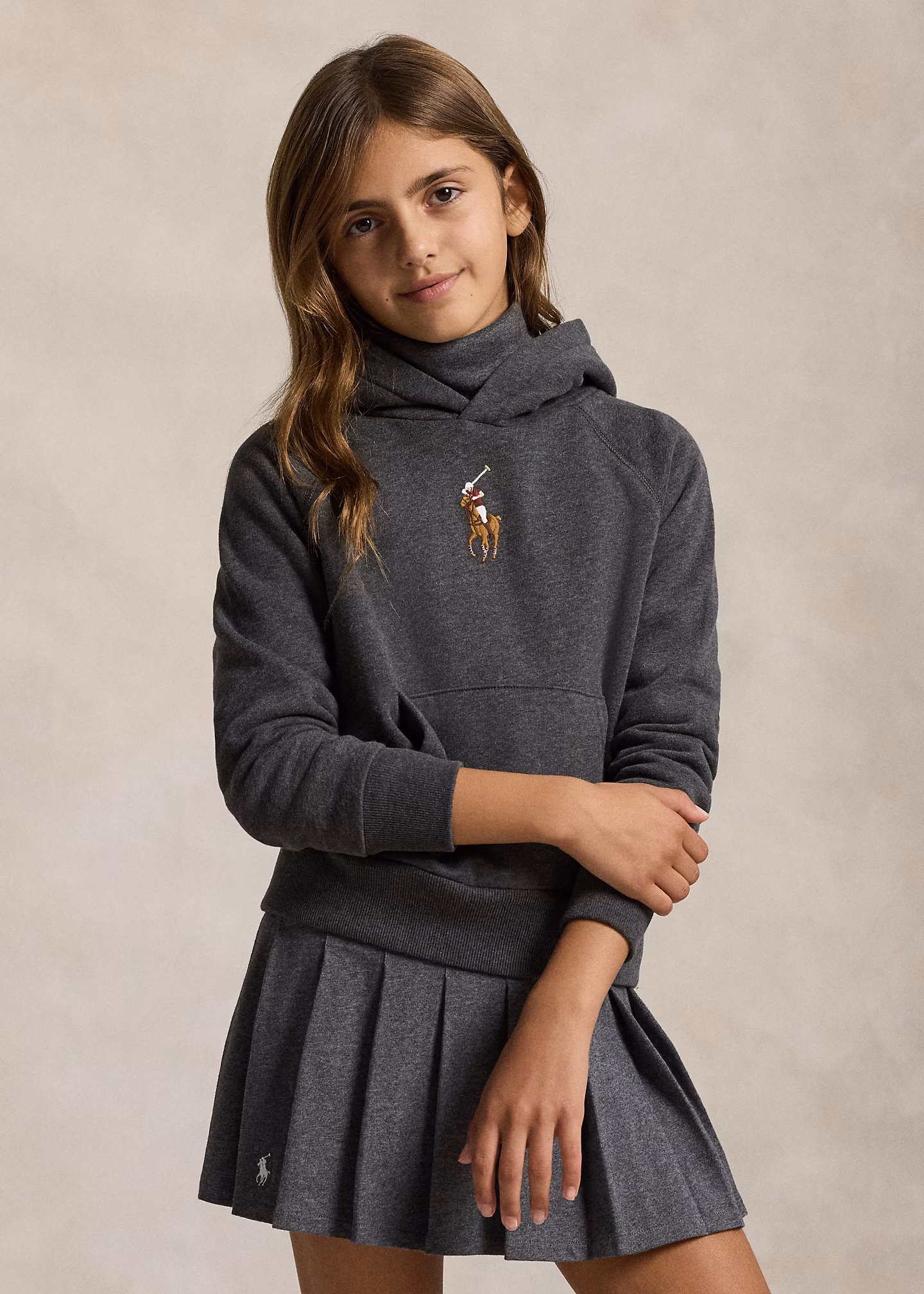 Fleece-Kapuzenshirt mit Big Pony - RALPH LAUREN OUTLET
