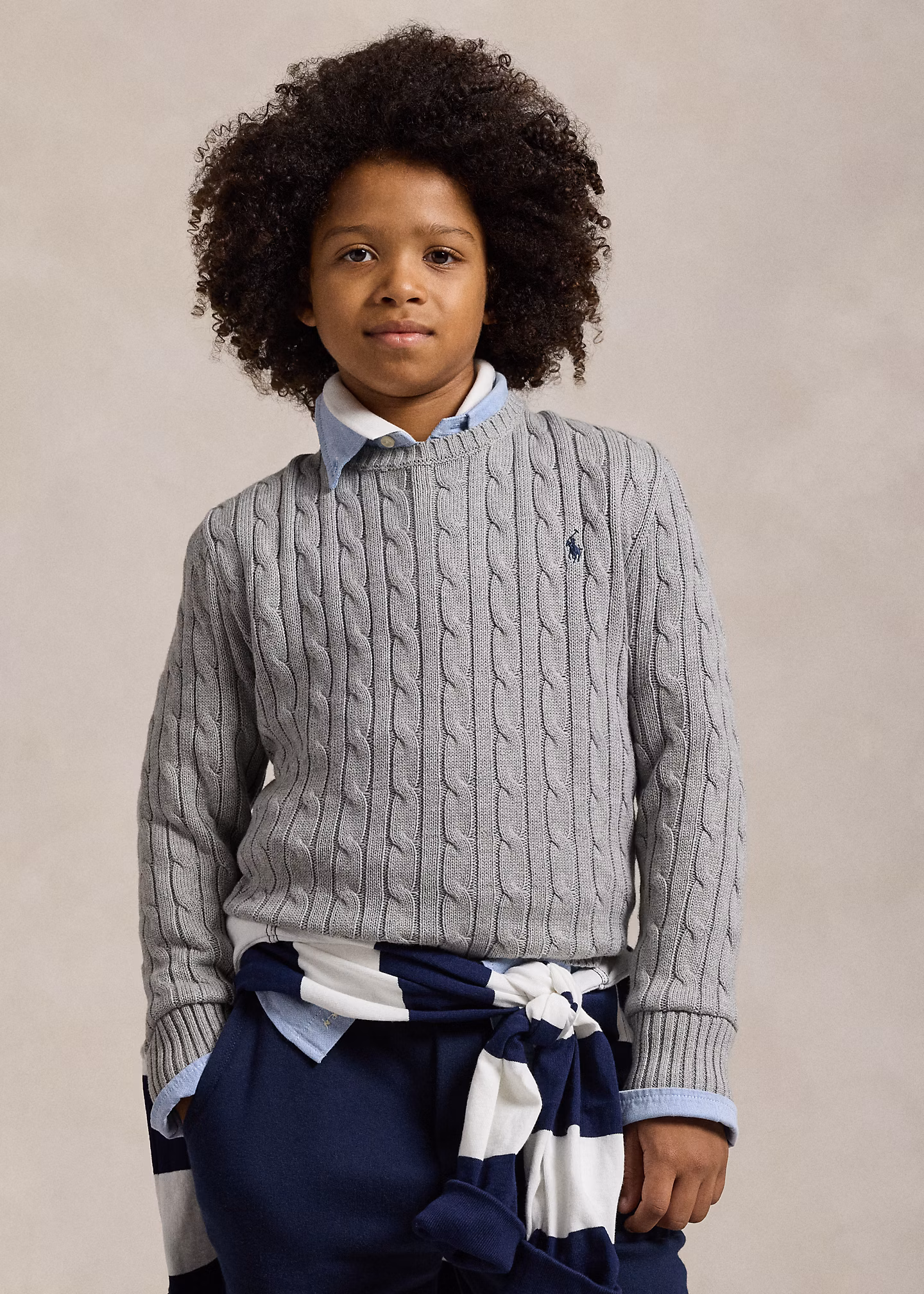 Baumwollpullover mit Zopfmuster - RALPH LAUREN OUTLET