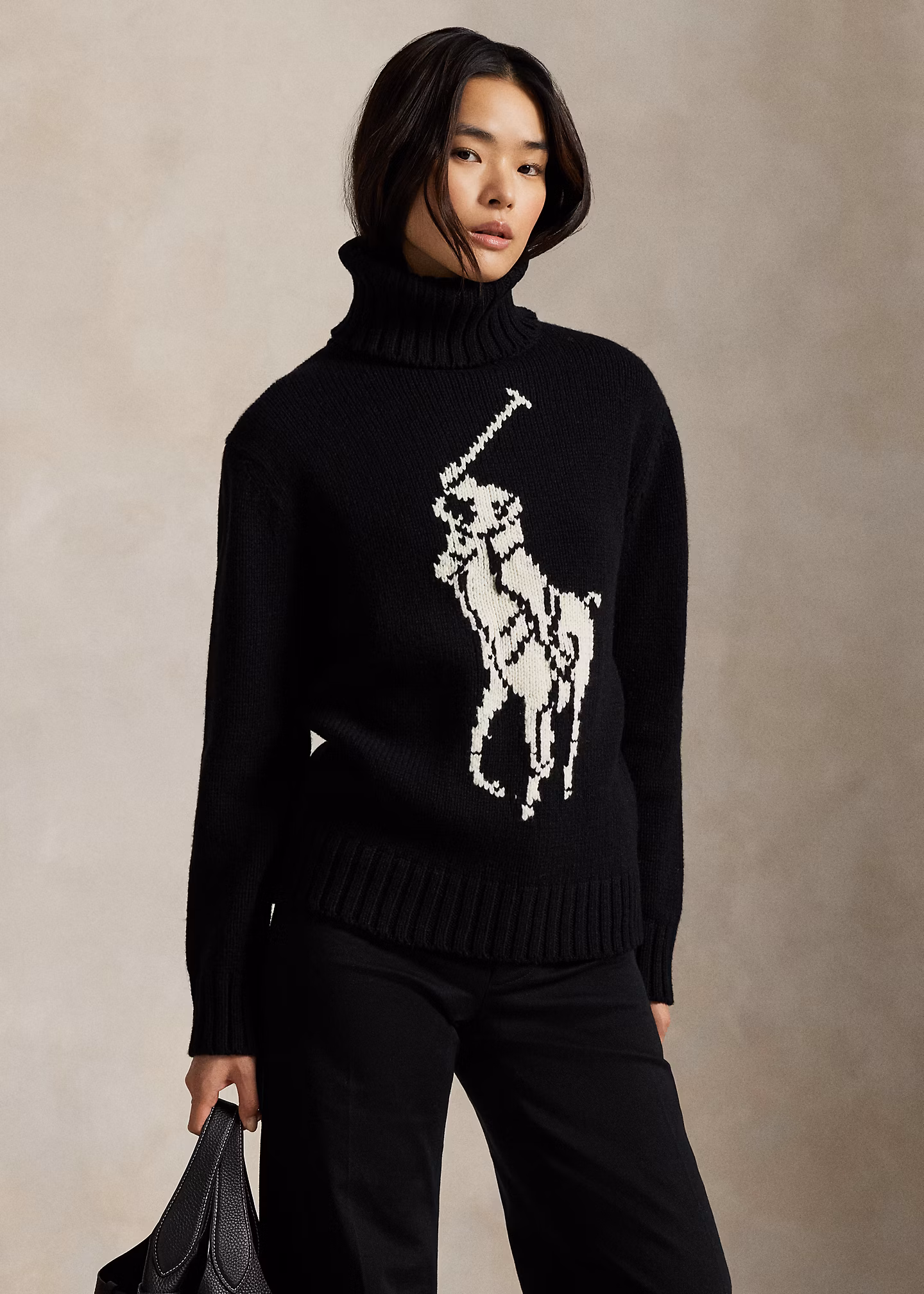 Big Pony Rollkragenpullover aus Wolle - RALPH LAUREN OUTLET