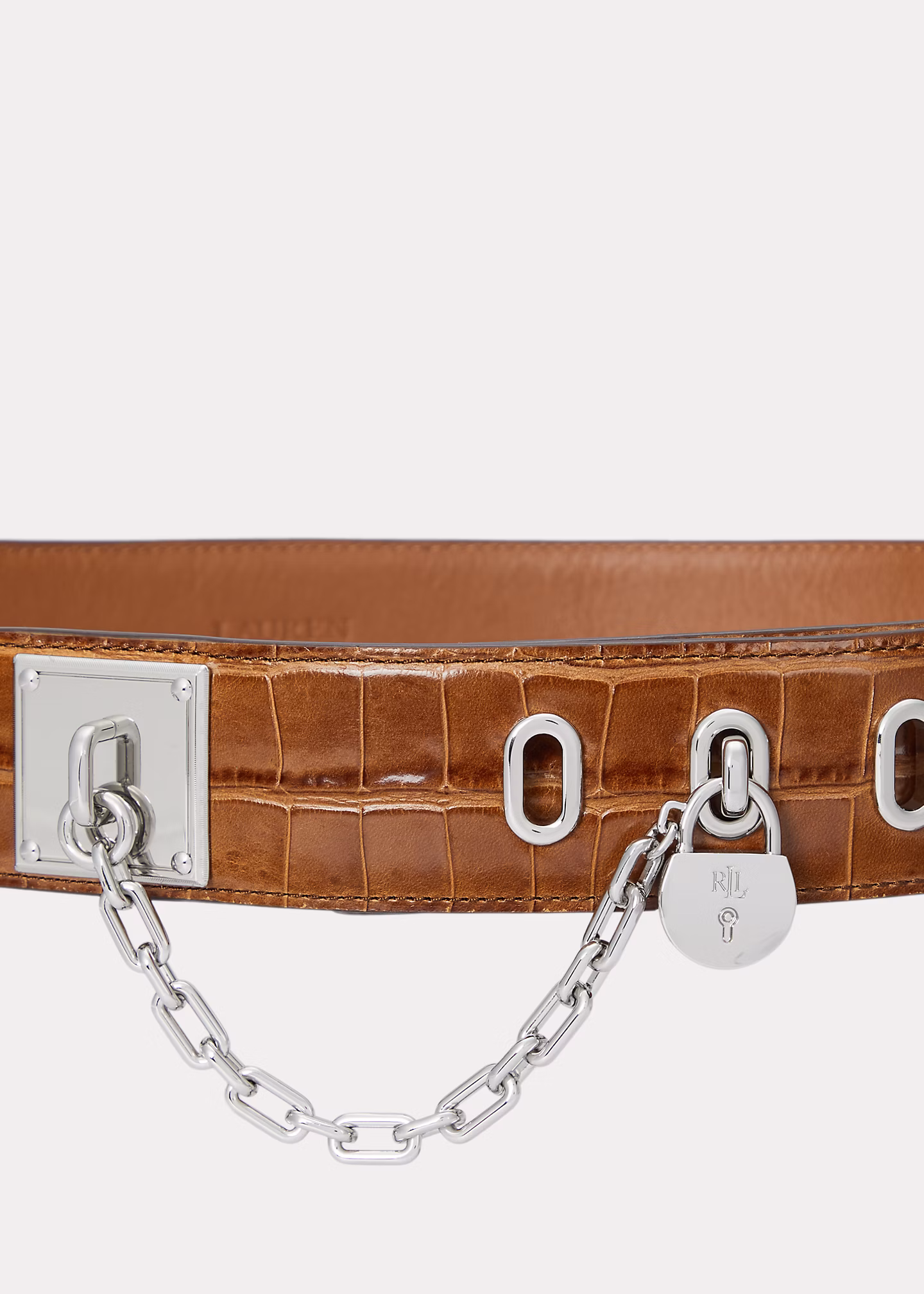 Breiter Gürtel mit Krokodilprägung - RALPH LAUREN OUTLET