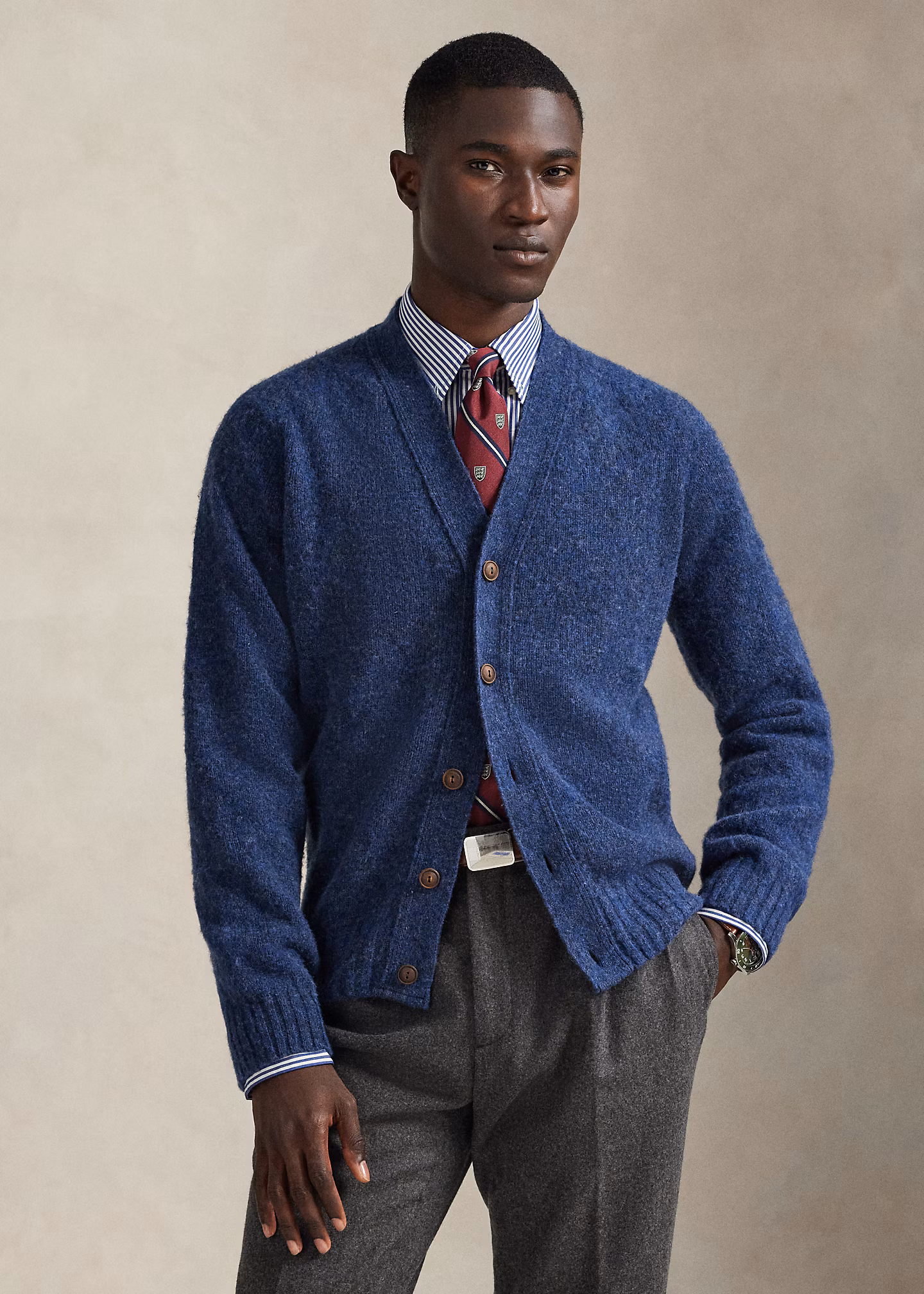 Woll-Strickjacke mit V-Ausschnitt - RALPH LAUREN OUTLET