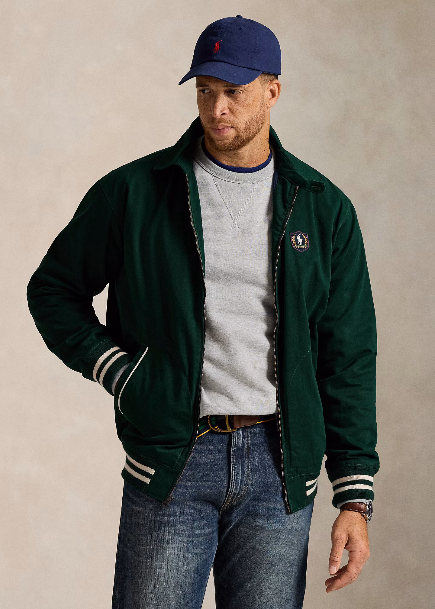 Twilljacke mit Pony-Aufnäher - RALPH LAUREN OUTLET