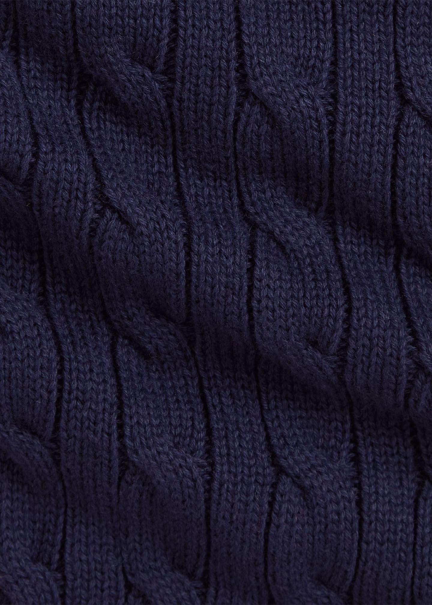 Baumwollpullunder mit Zopfmuster - RALPH LAUREN OUTLET