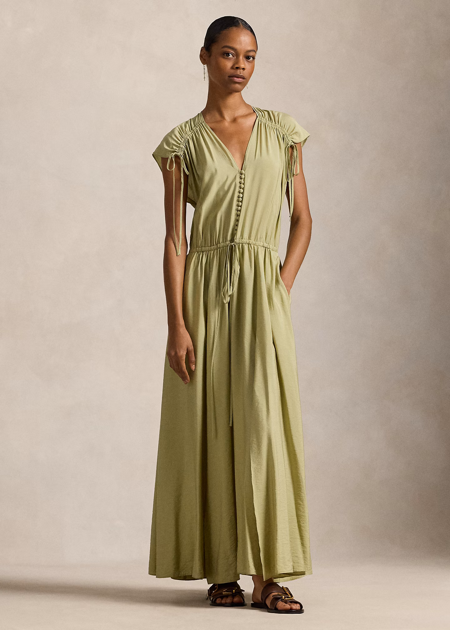 Crêpekleid mit Schulterbändern - RALPH LAUREN OUTLET