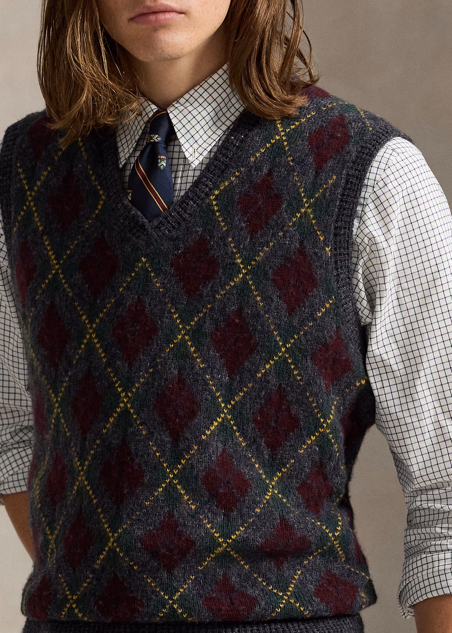 Argyle-Pullunder aus Wolle und Kaschmir - RALPH LAUREN OUTLET