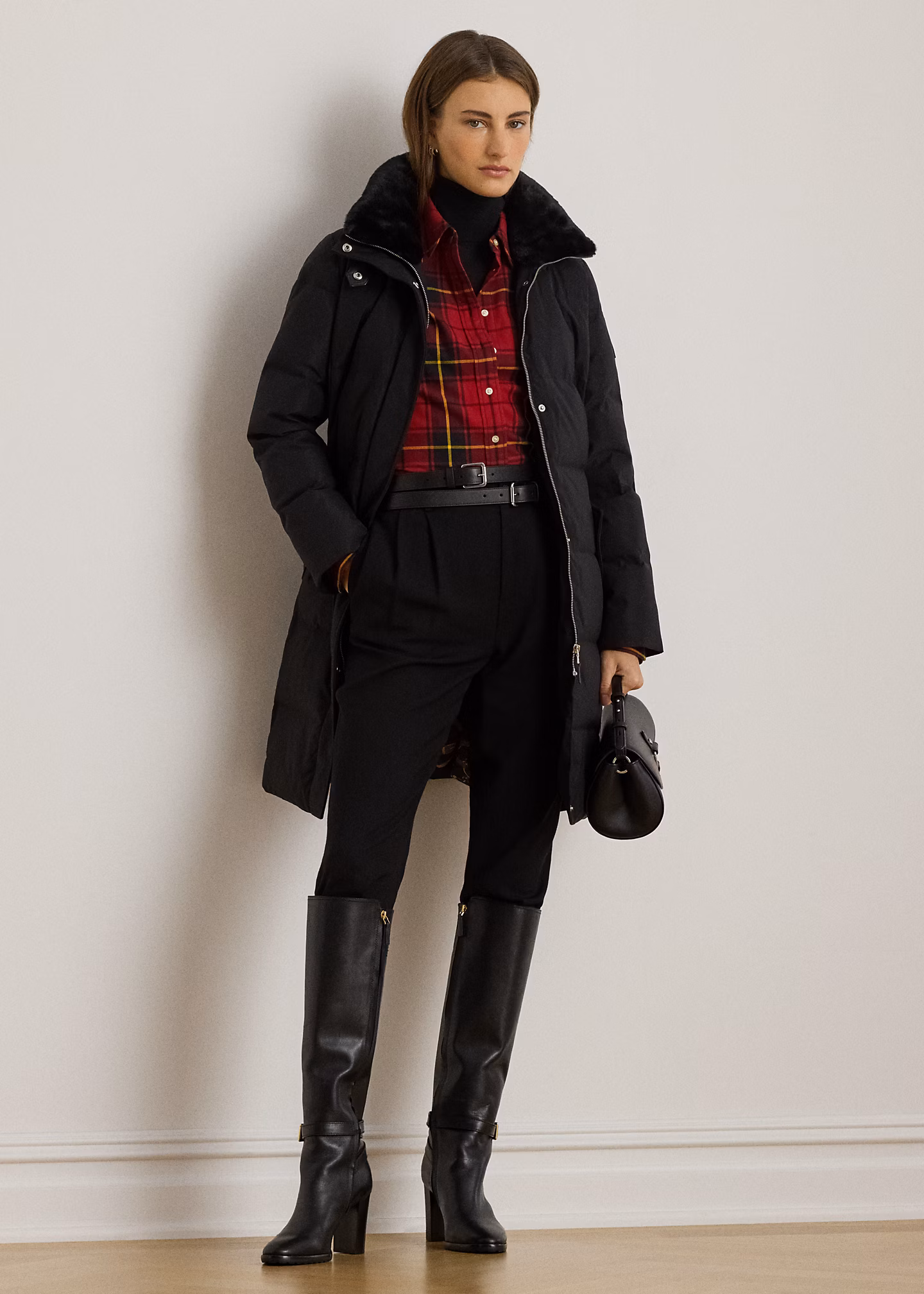 Daunenmantel mit Kunstpelzbesatz - RALPH LAUREN OUTLET