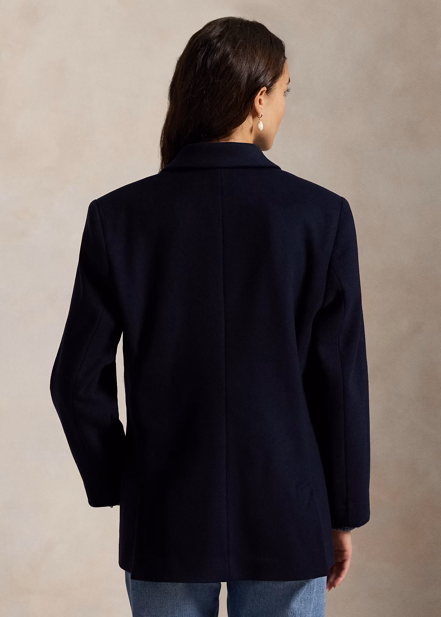 Zweireihiger Blazer aus Wollmelton - RALPH LAUREN OUTLET