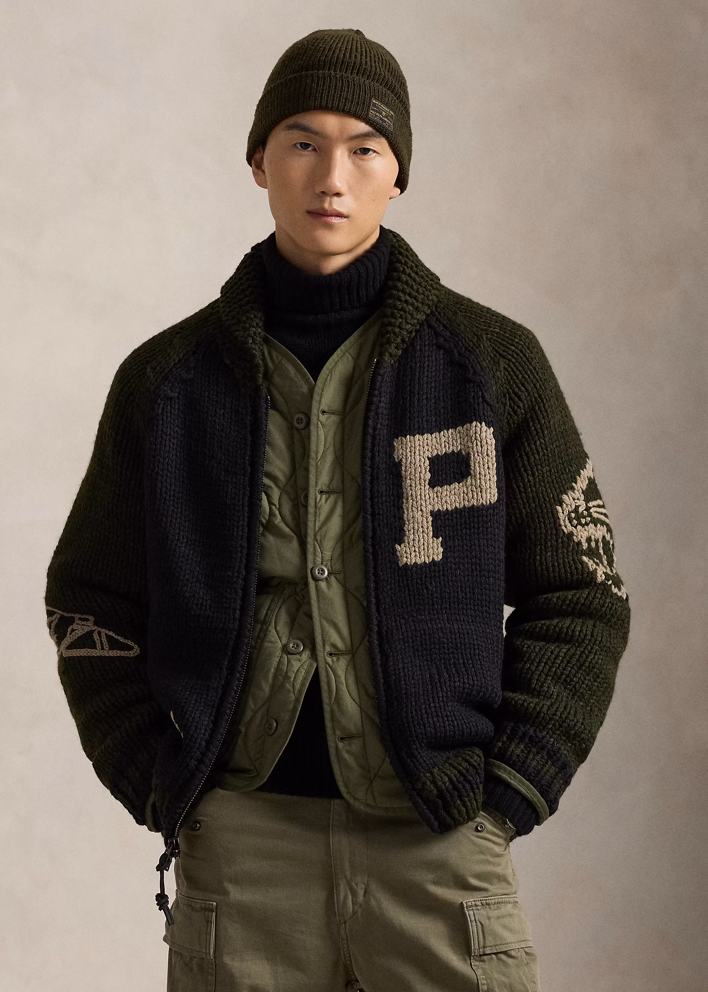 Woll-Strickjacke mit Schalkragen - RALPH LAUREN OUTLET