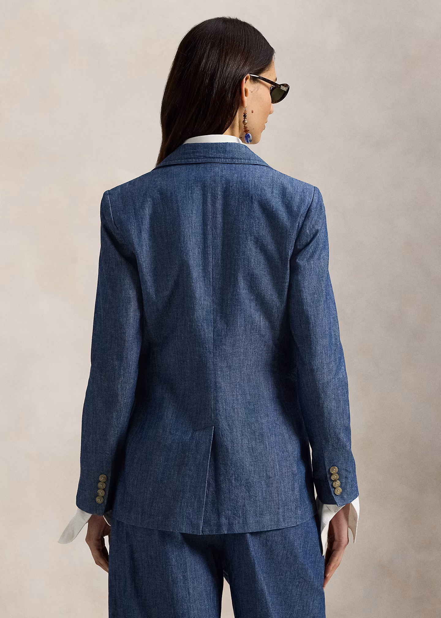 Einreihiger Blazer aus Chambray - RALPH LAUREN OUTLET