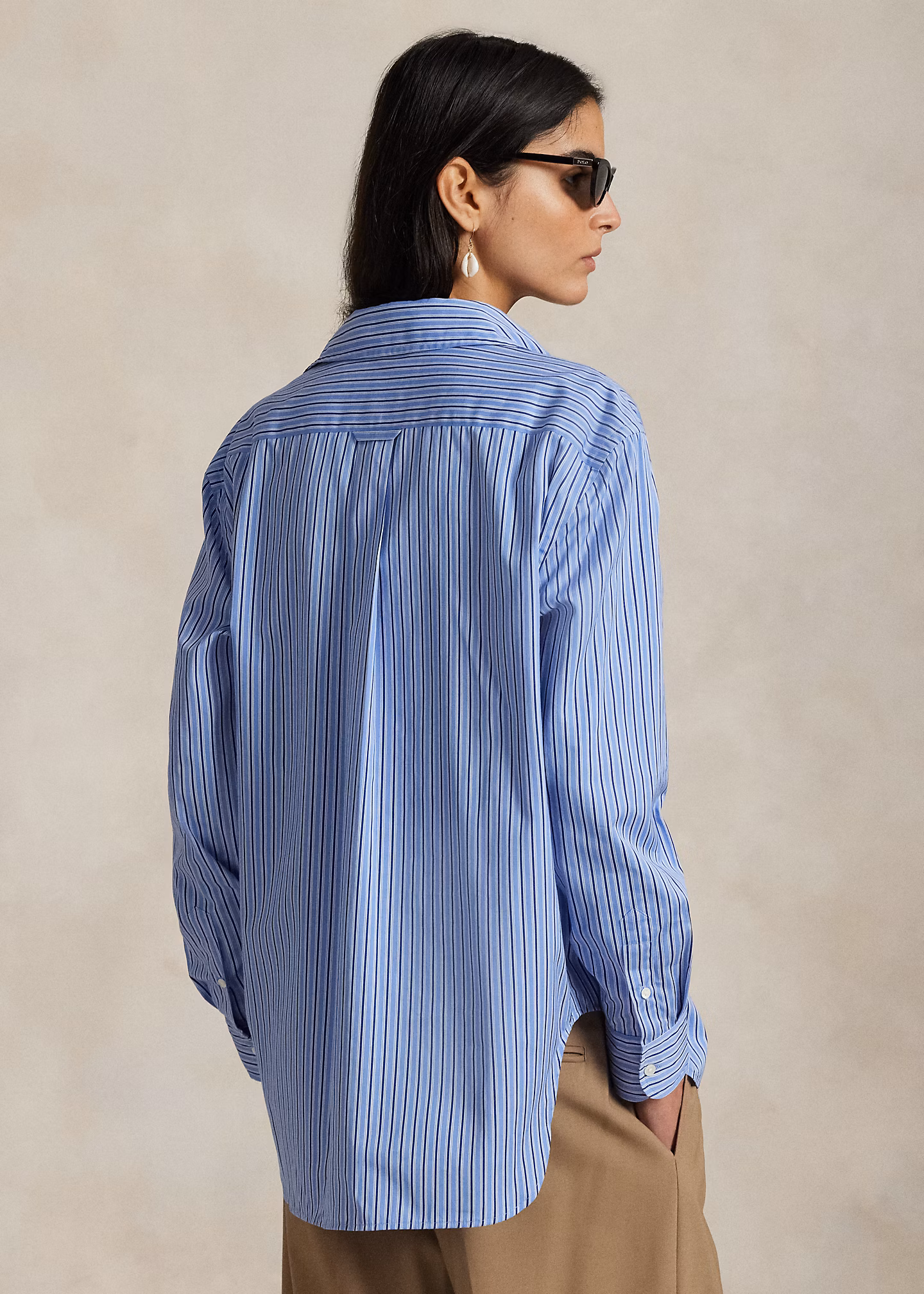 Übergroßes Baumwollhemd mit Streifen - RALPH LAUREN OUTLET