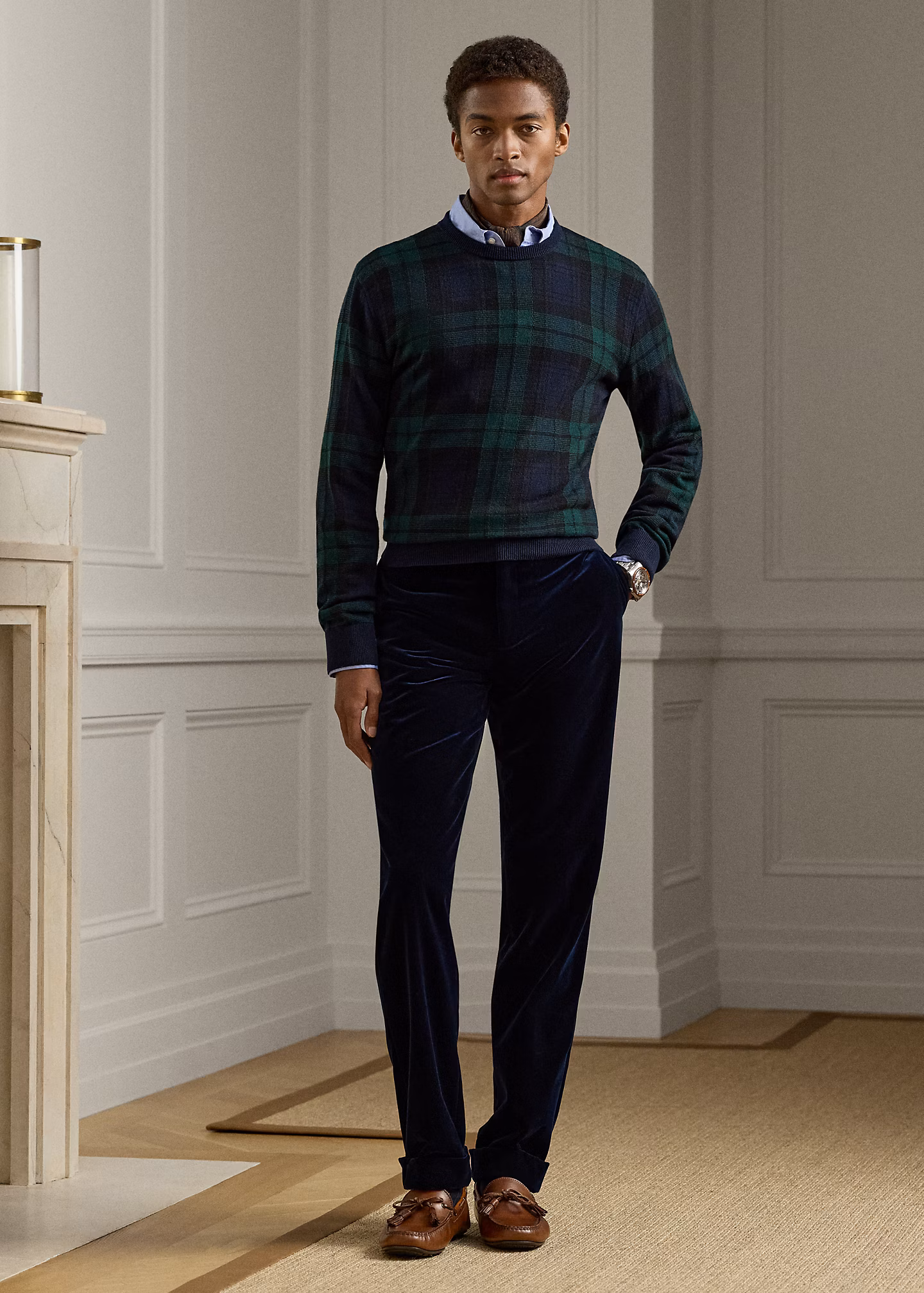 Handgeschneiderte Samthose Gregory - RALPH LAUREN OUTLET