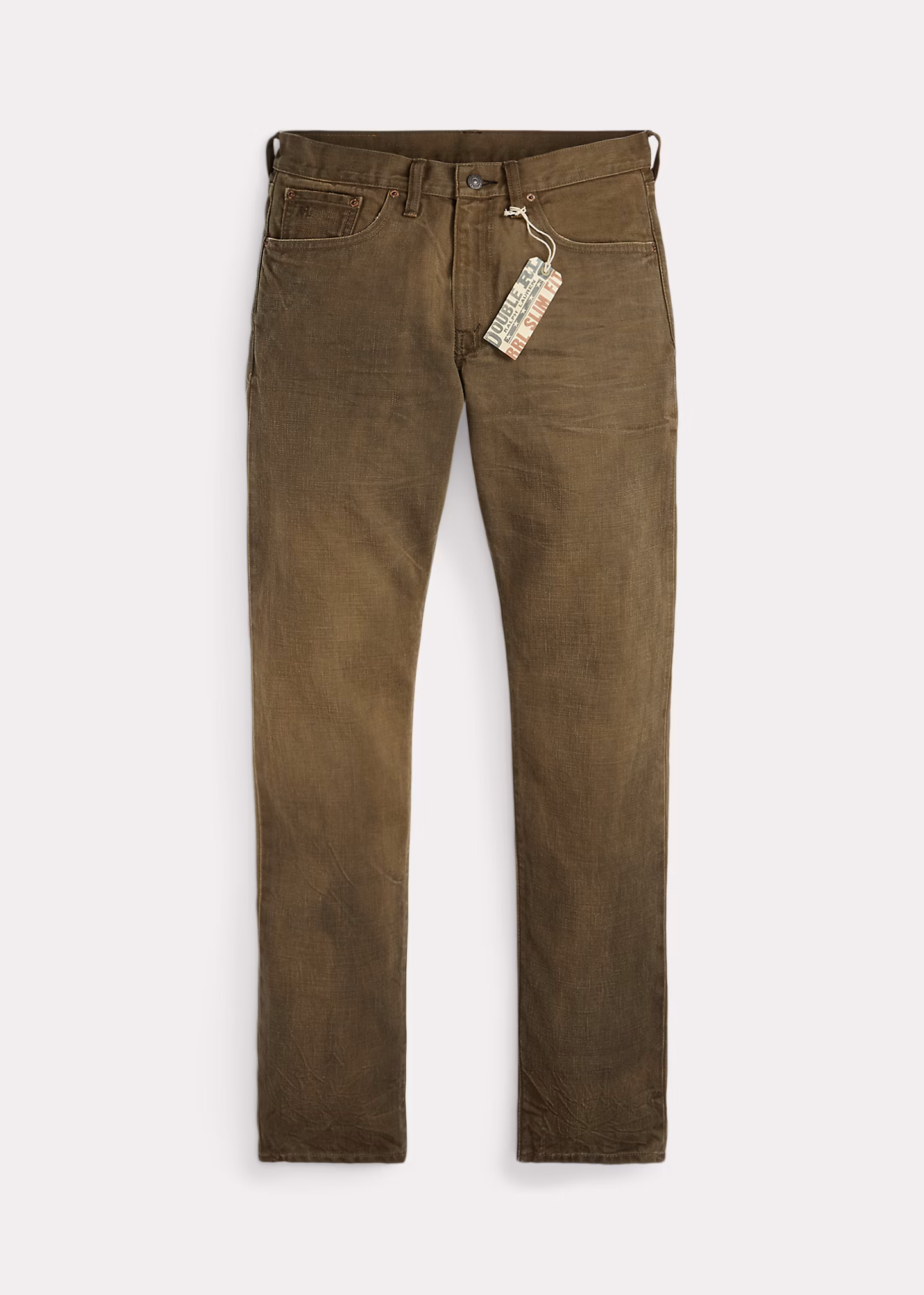 Braune Slim-Fit-Jeans im Used-Look - RALPH LAUREN OUTLET