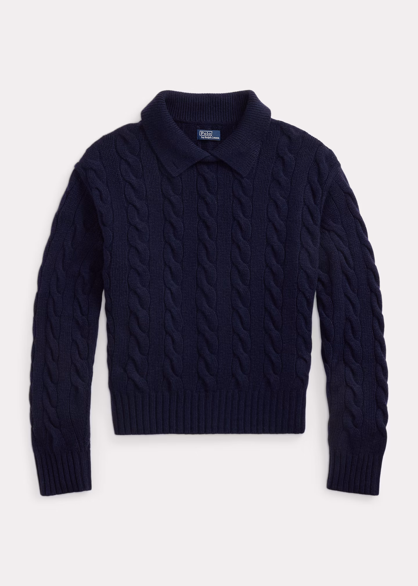 Polo-Pullover mit Zopfmuster - RALPH LAUREN OUTLET