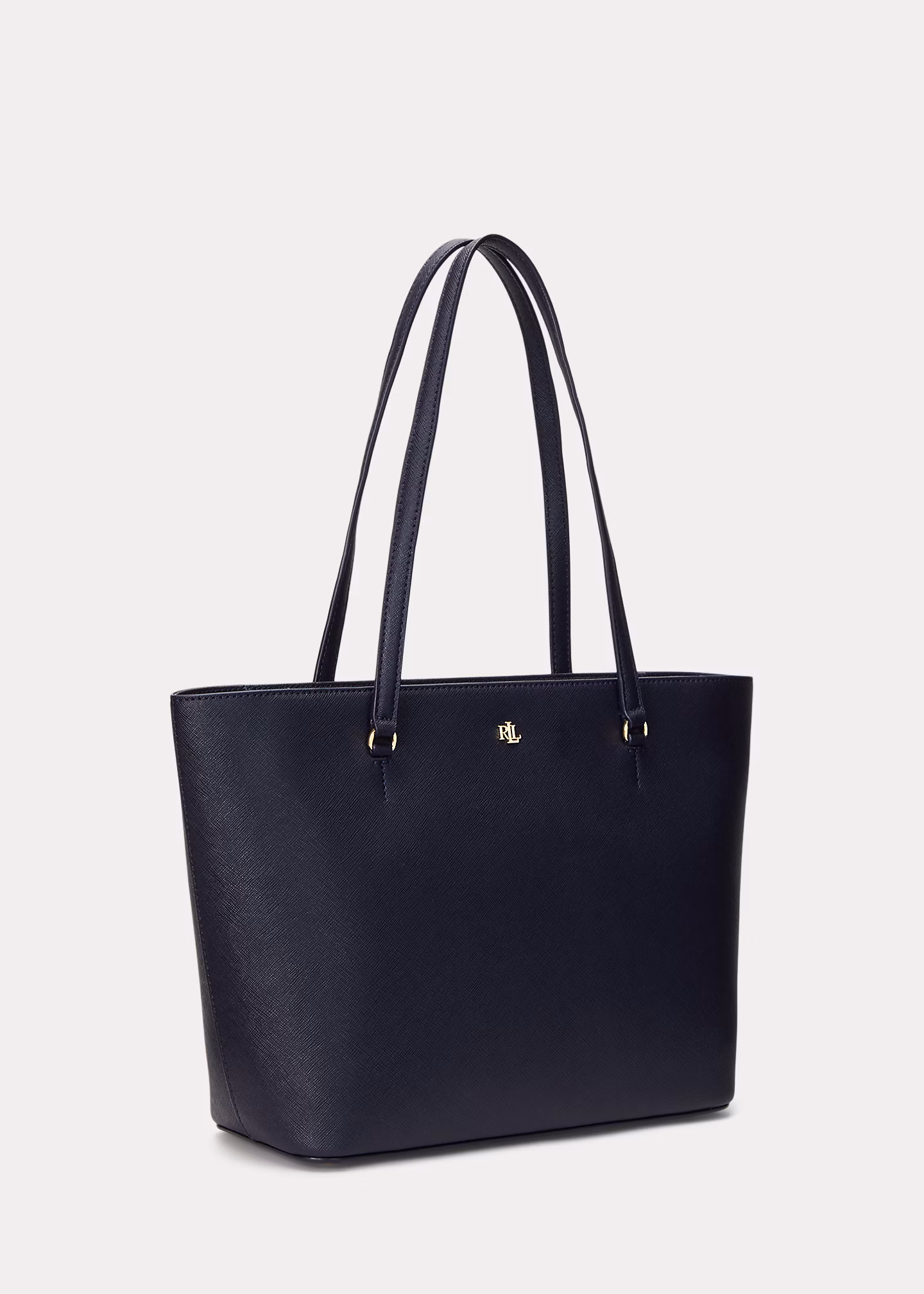 Schraffierte Ledertragetasche Karly - RALPH LAUREN OUTLET